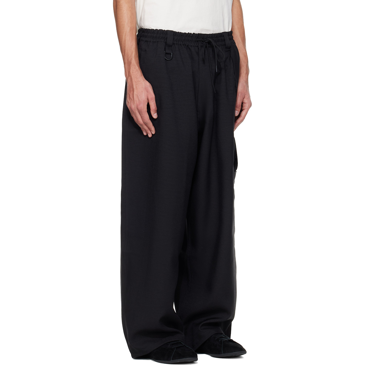  Y-3 Black Sport Uniform Straight Cargo Pants 