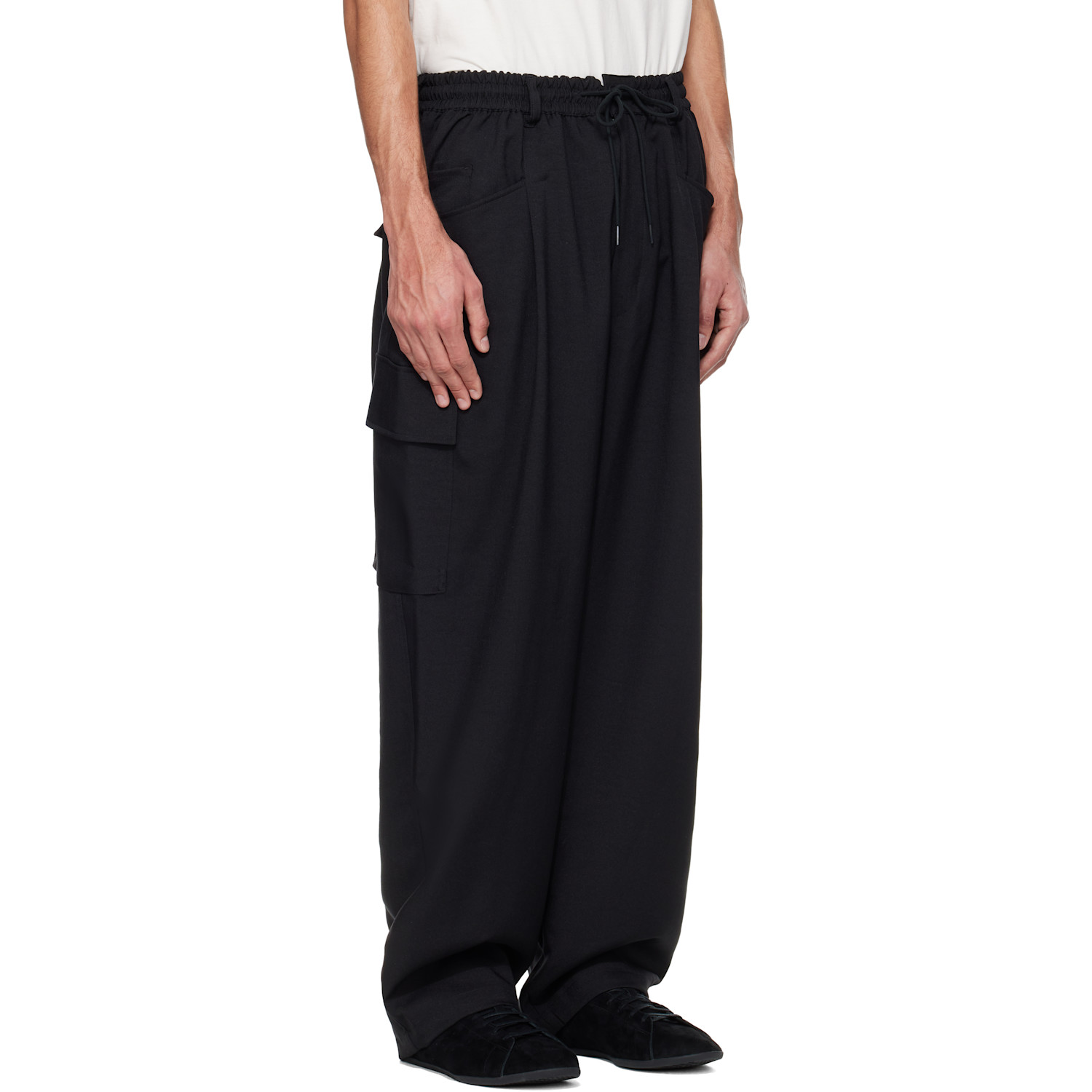  Y-3 Black Sport Uniform Ut Straight Leg Cargo Pants 