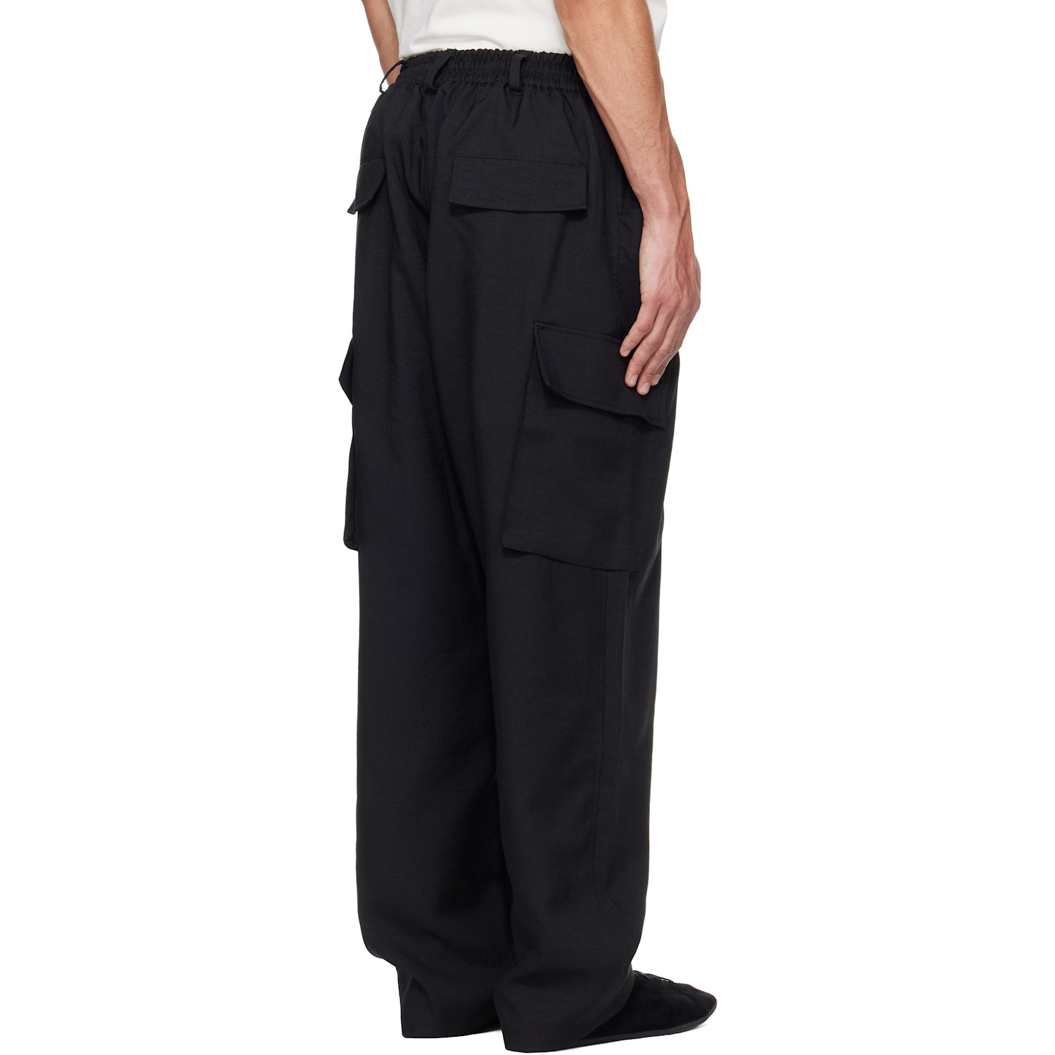  Y-3 Black Sport Uniform Ut Straight Leg Cargo Pants 