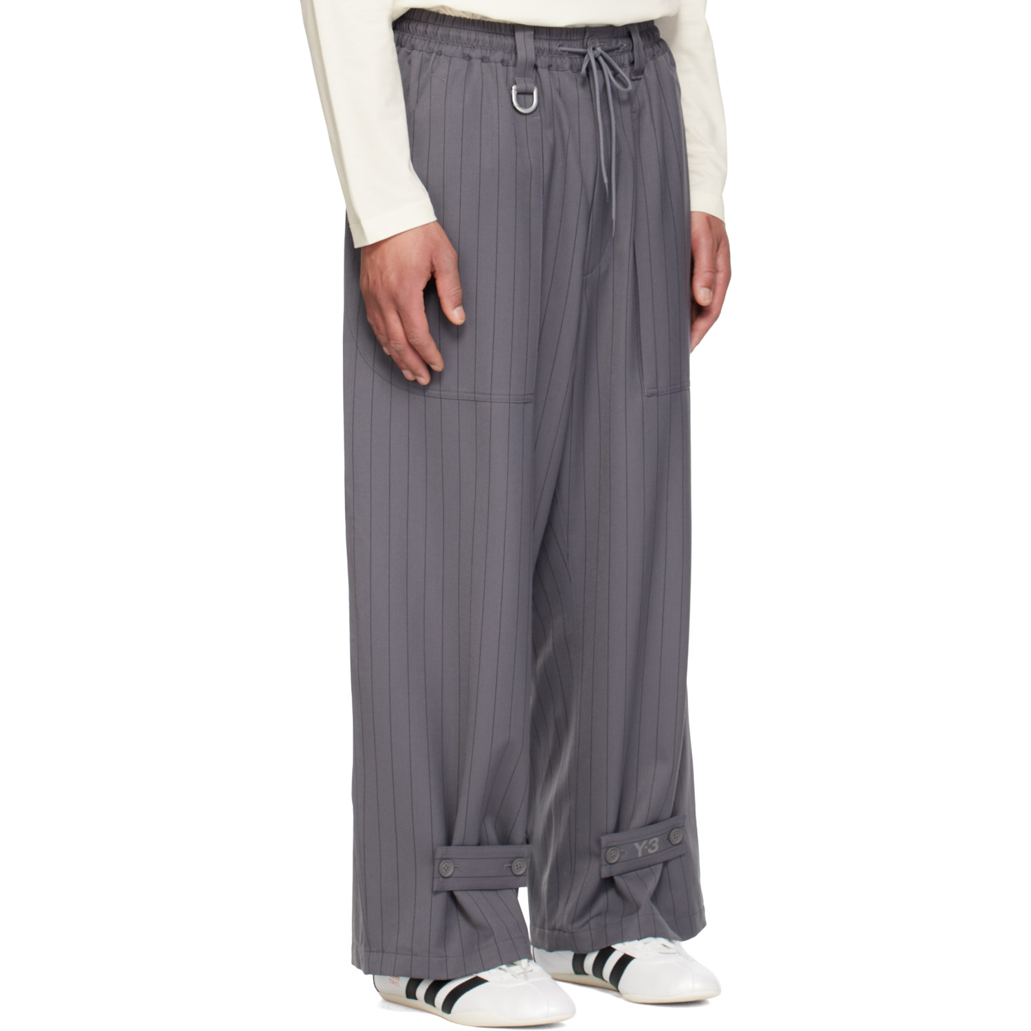  Y-3 Gray Wool Trousers 