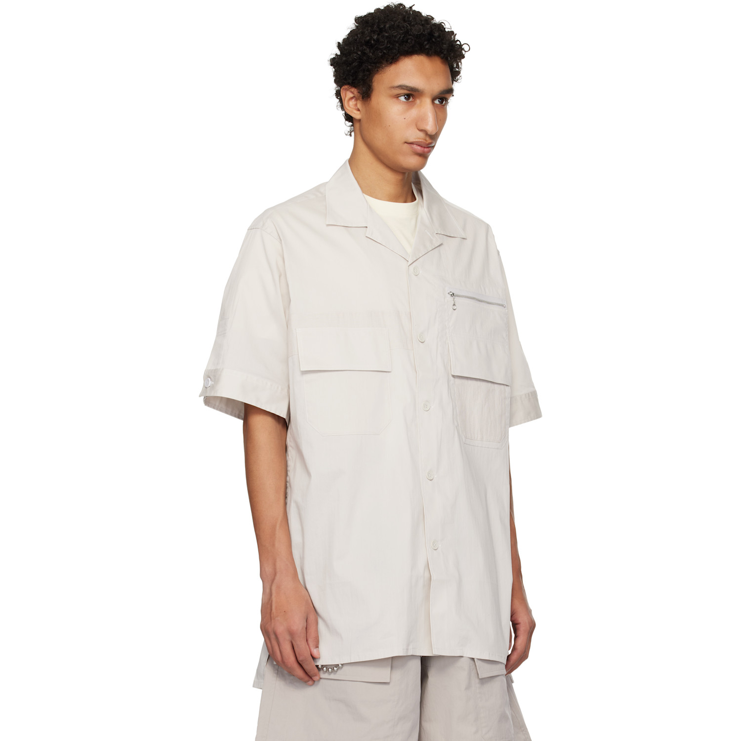  Y-3 Gray Ut Short Sleeve Shirt 