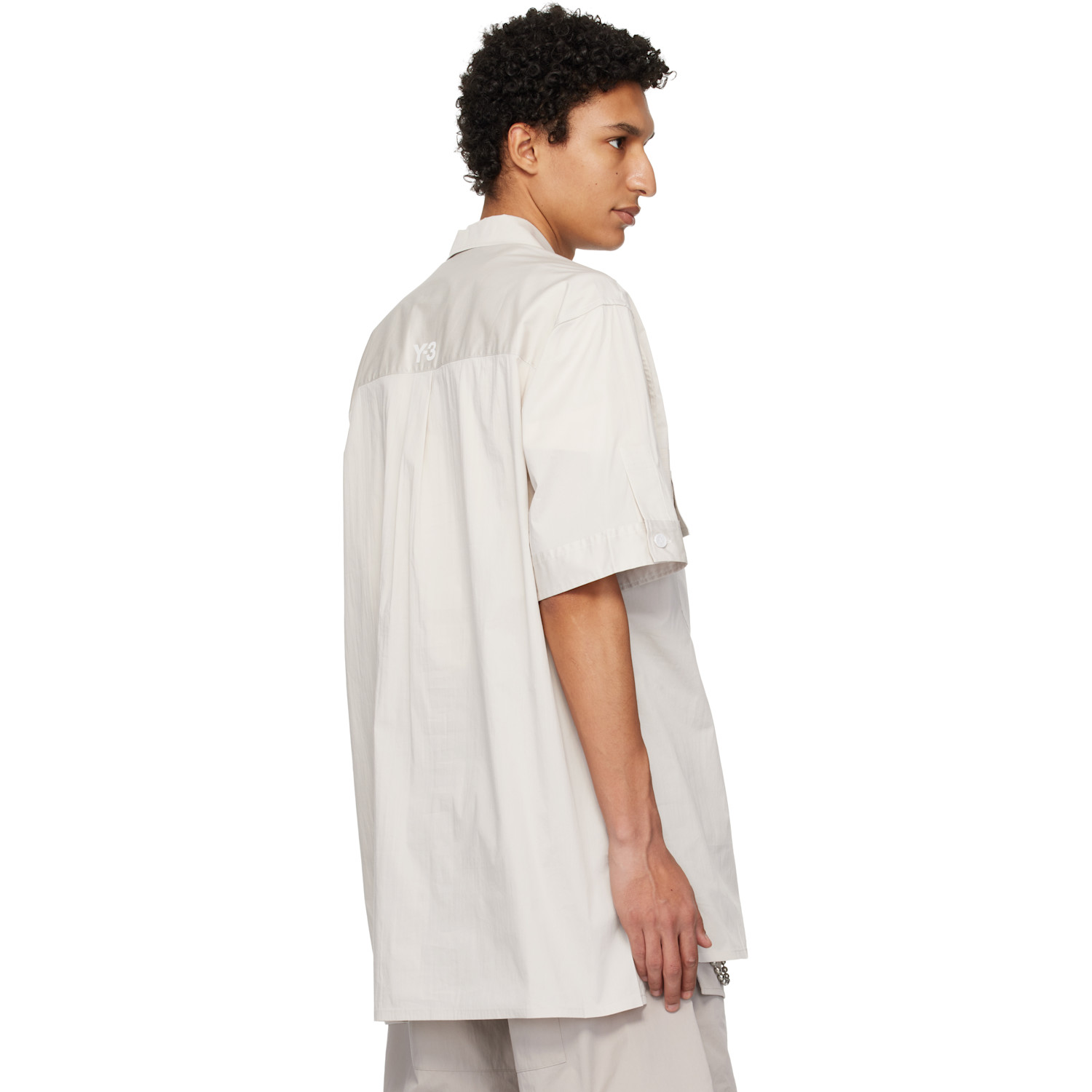  Y-3 Gray Ut Short Sleeve Shirt 