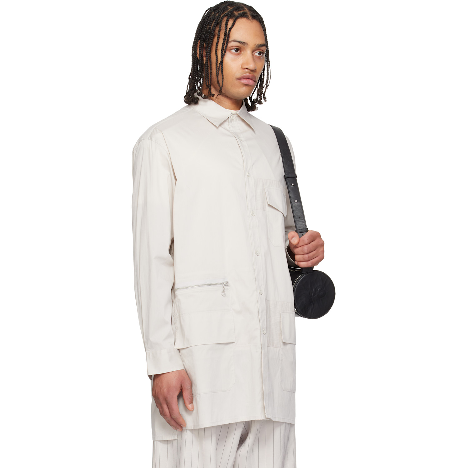  Y-3 Taupe Ls Chapea Shirt 