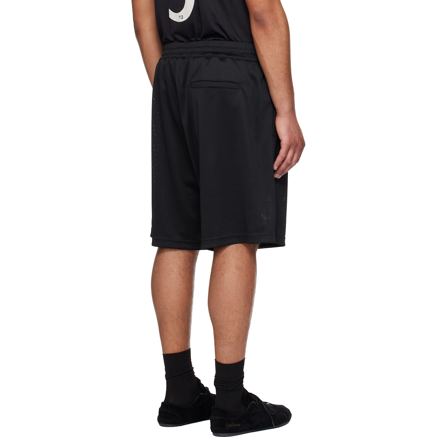  Y-3 Black Mesh Shorts 