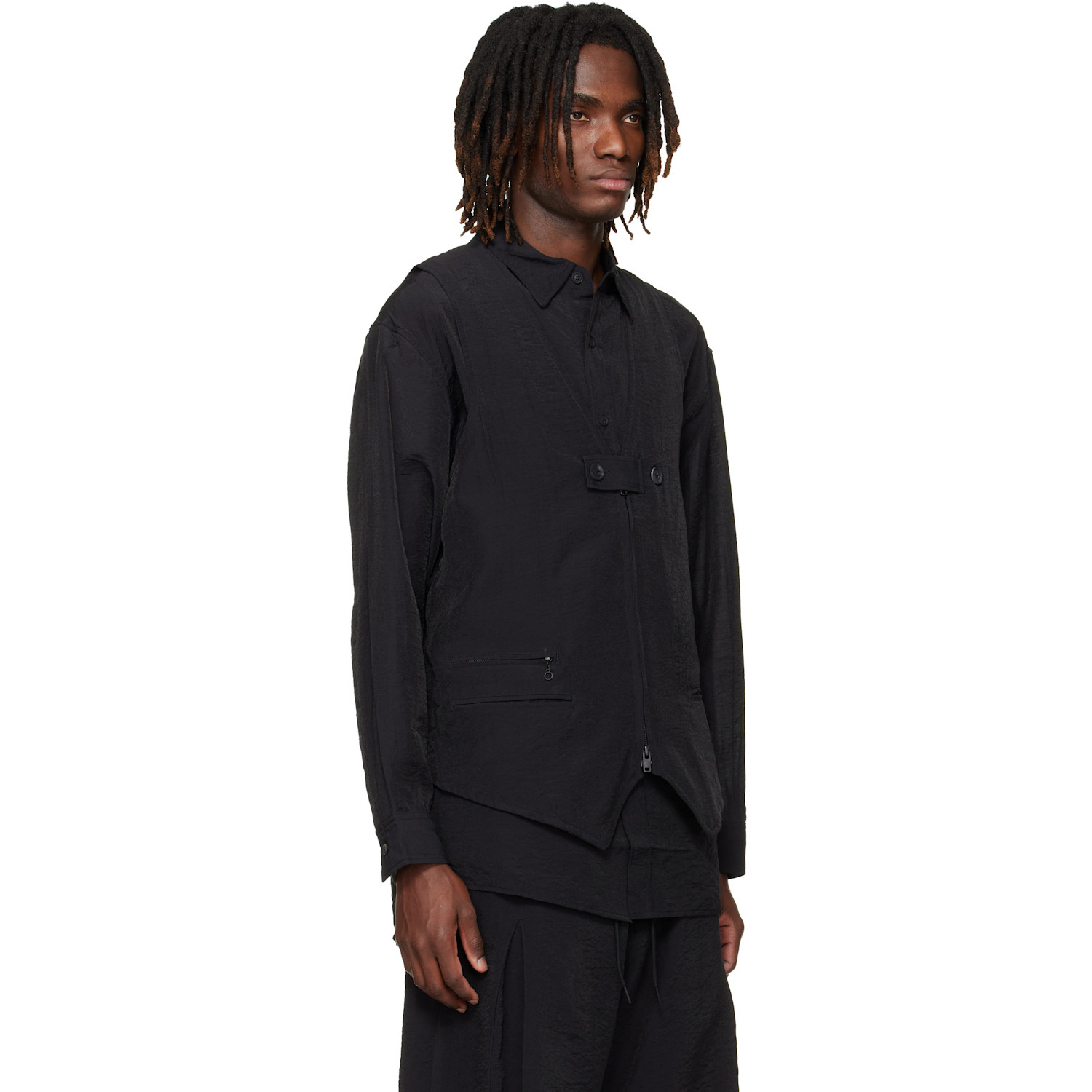  Y-3 Black Tailored Vest 