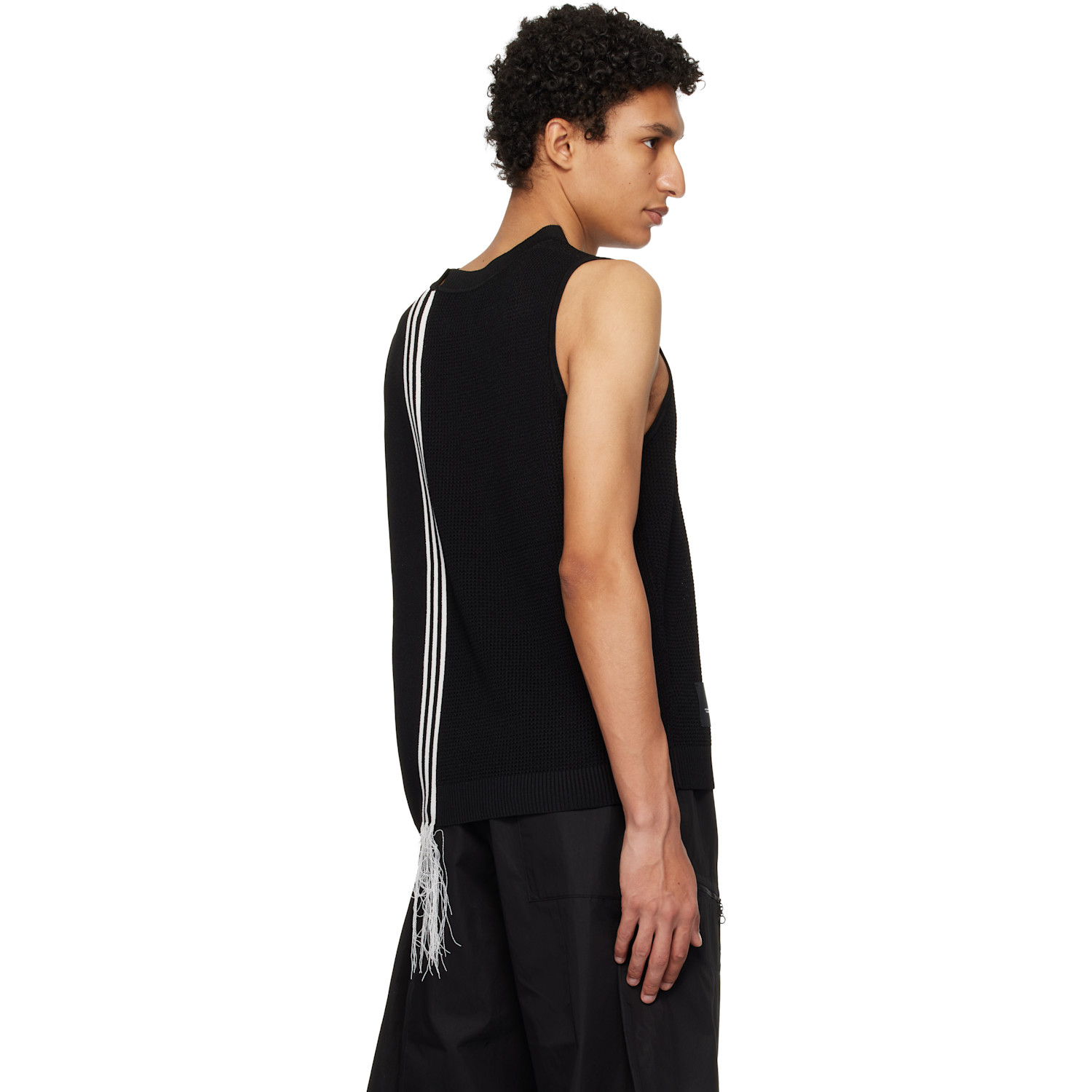  Y-3 Black Gfx Knitted Vest 