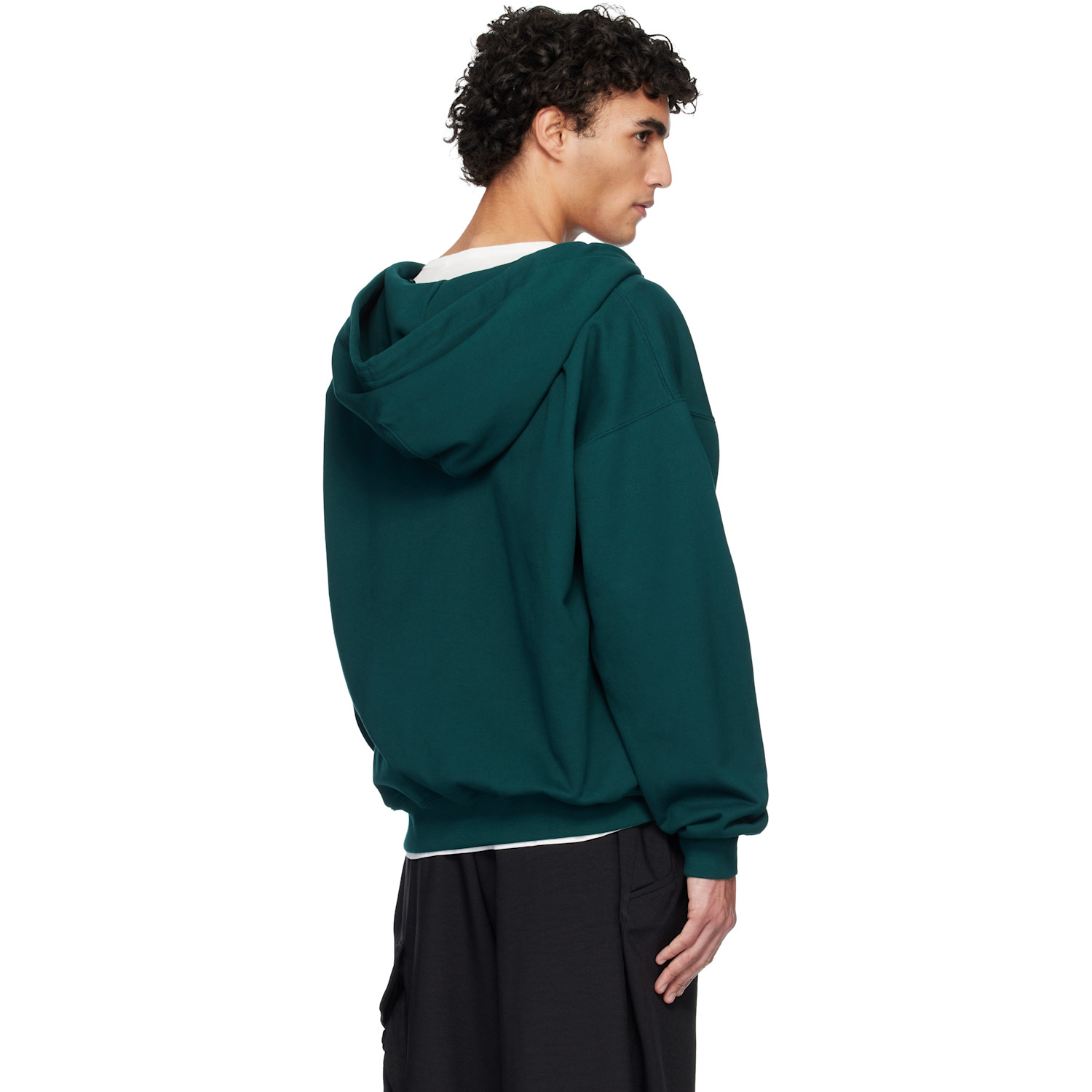  Y-3 Green Fl Zip Hoodie 