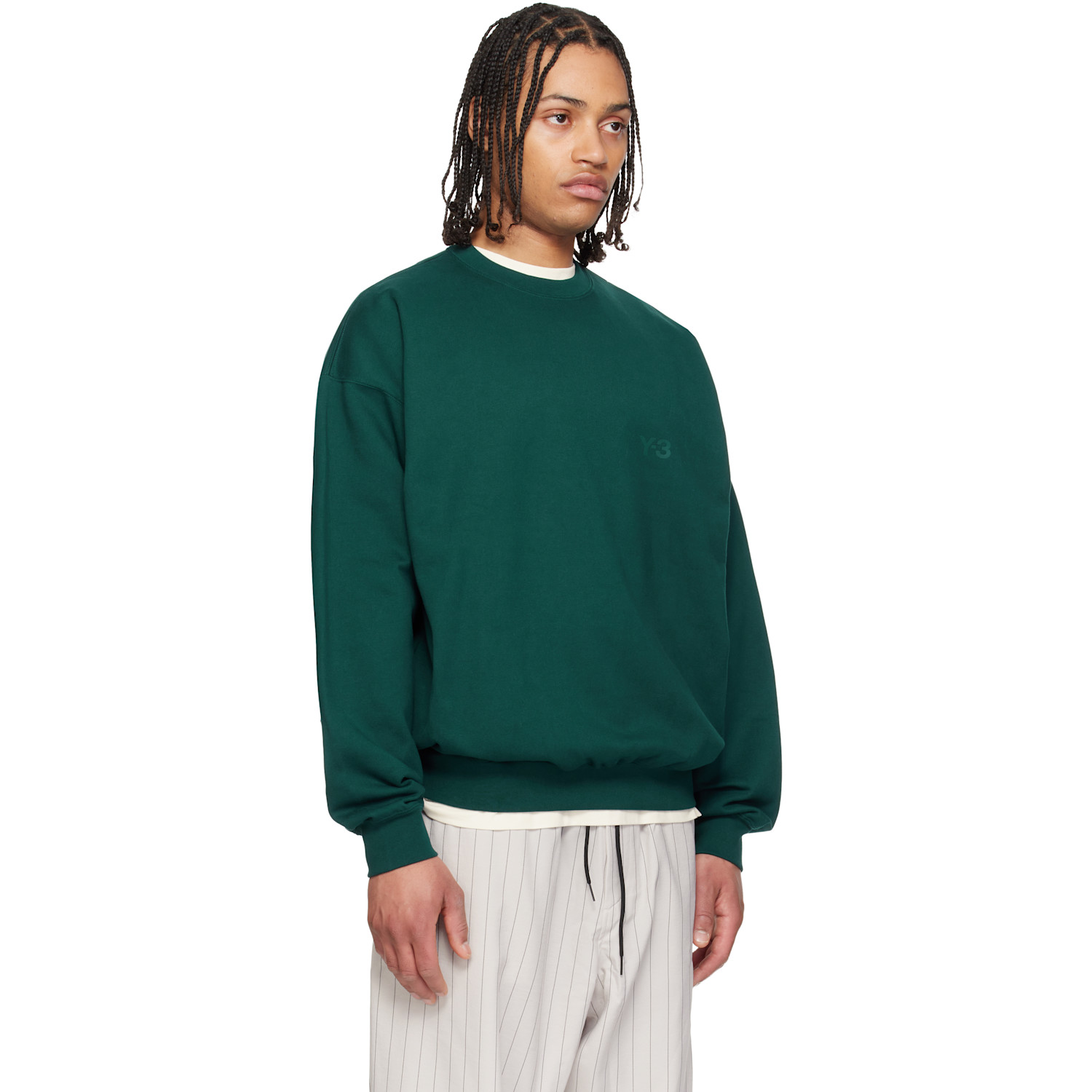  Y-3 Green Crewneck Aurivy Sweatshirt 