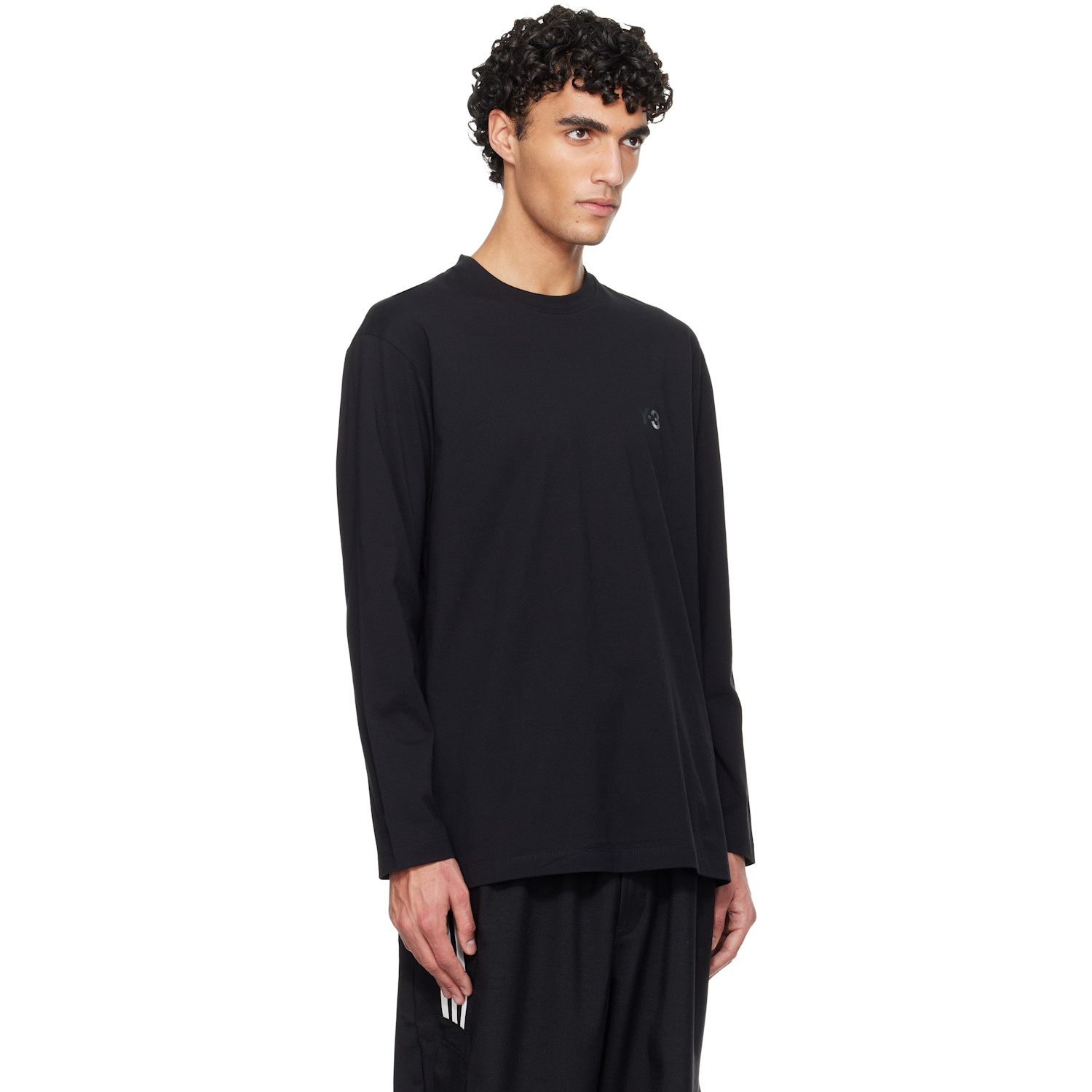  Y-3 Black Logo Long Sleeve T-shirt 