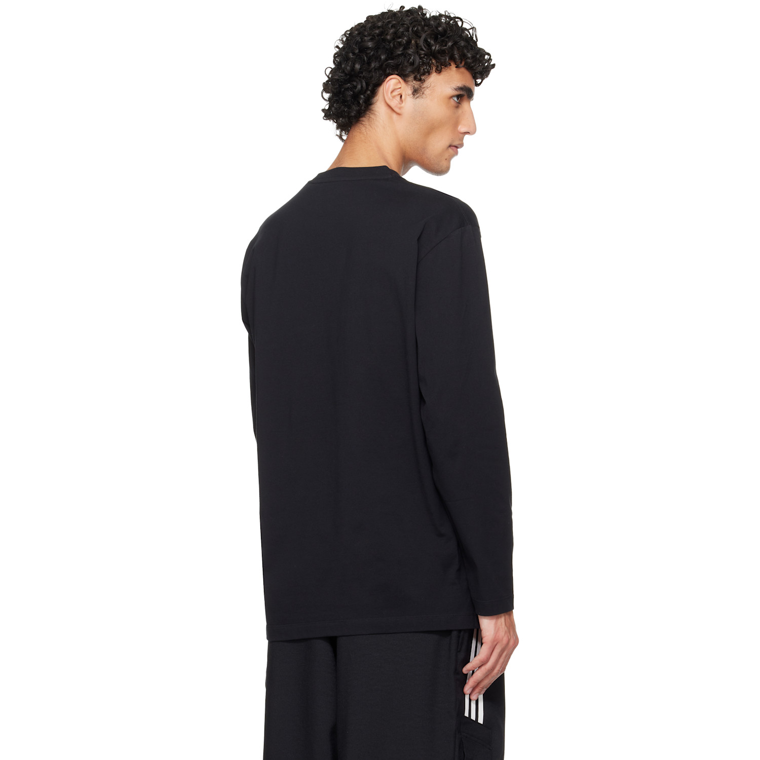  Y-3 Black Logo Long Sleeve T-shirt 