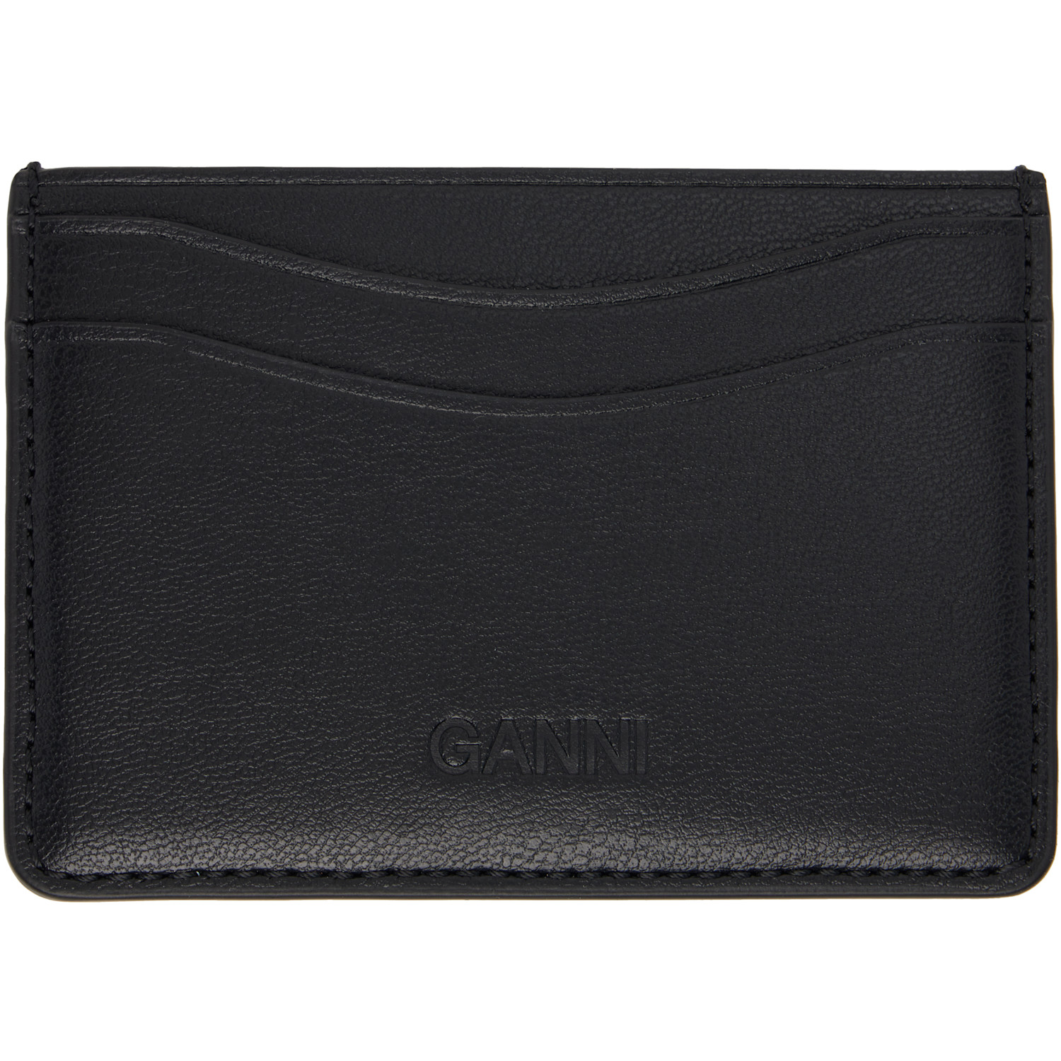  Ganni Black Bou Poodle Card Holder 