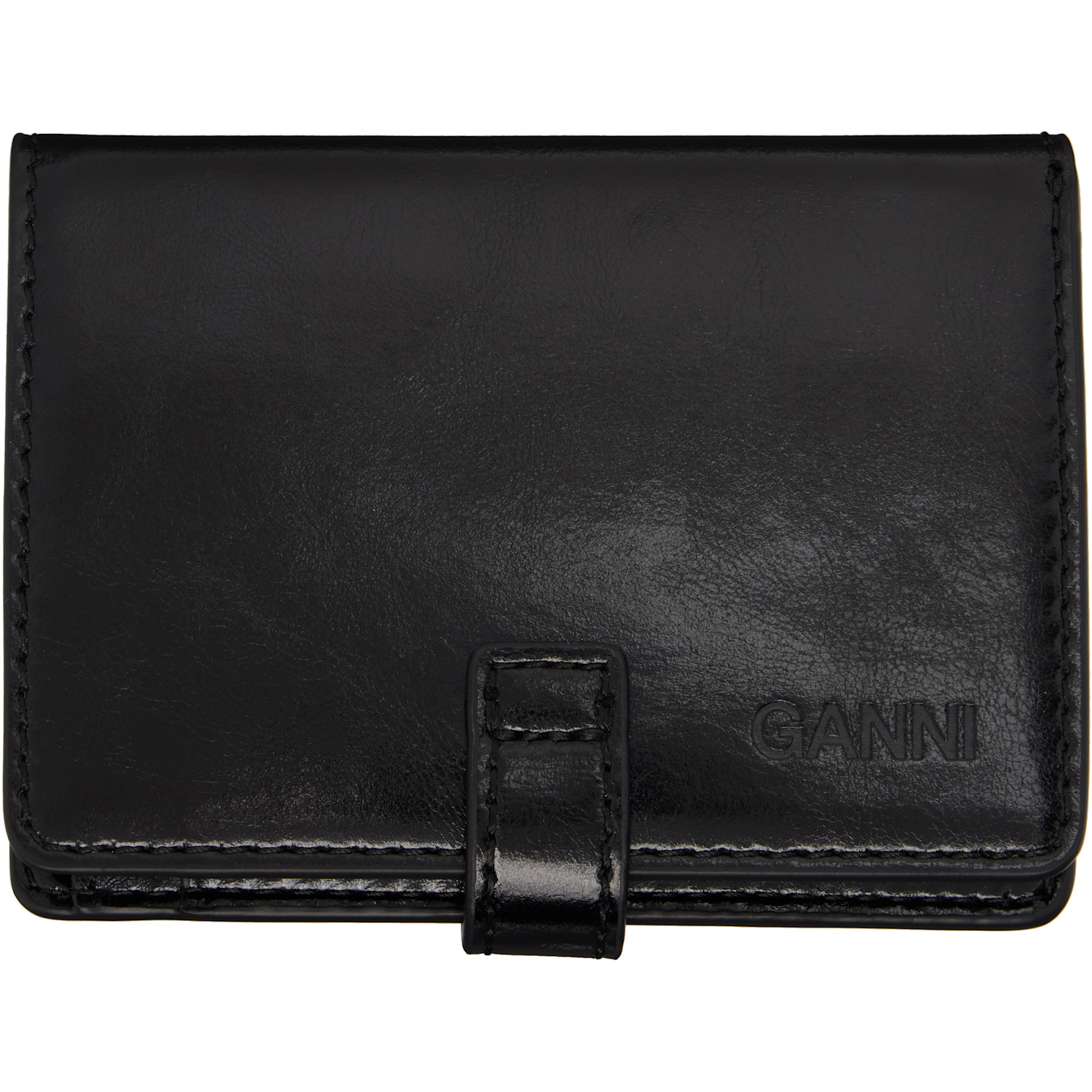 Ganni Black Sue Slim Card Holder 