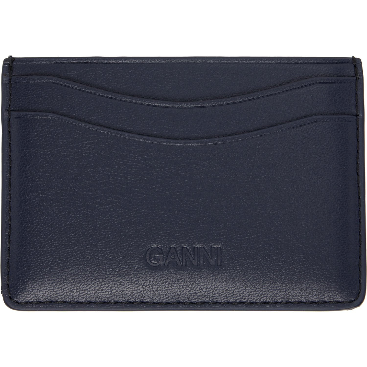  Ganni Navy Bou Bear Card Holder 