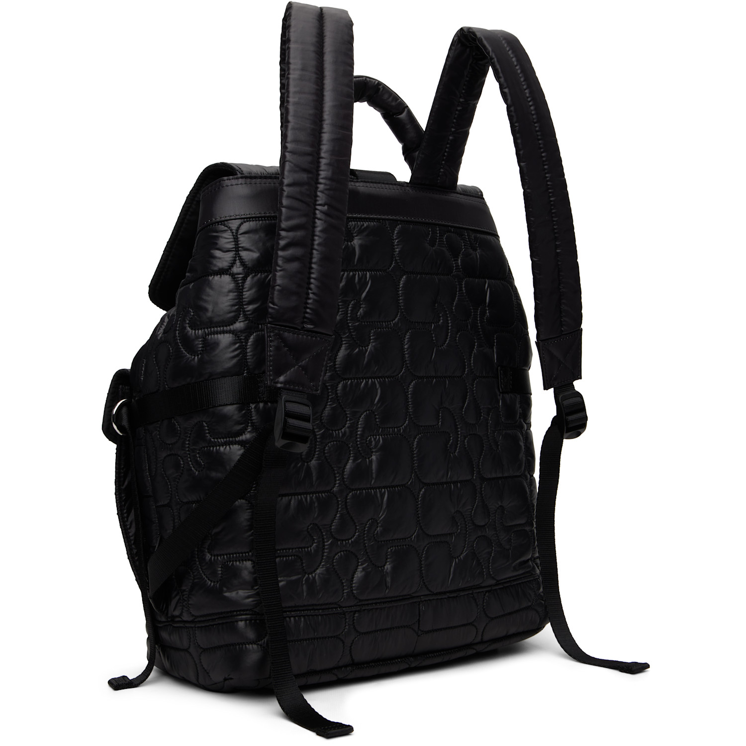  Ganni Black Quilted Re-tech Backpack 