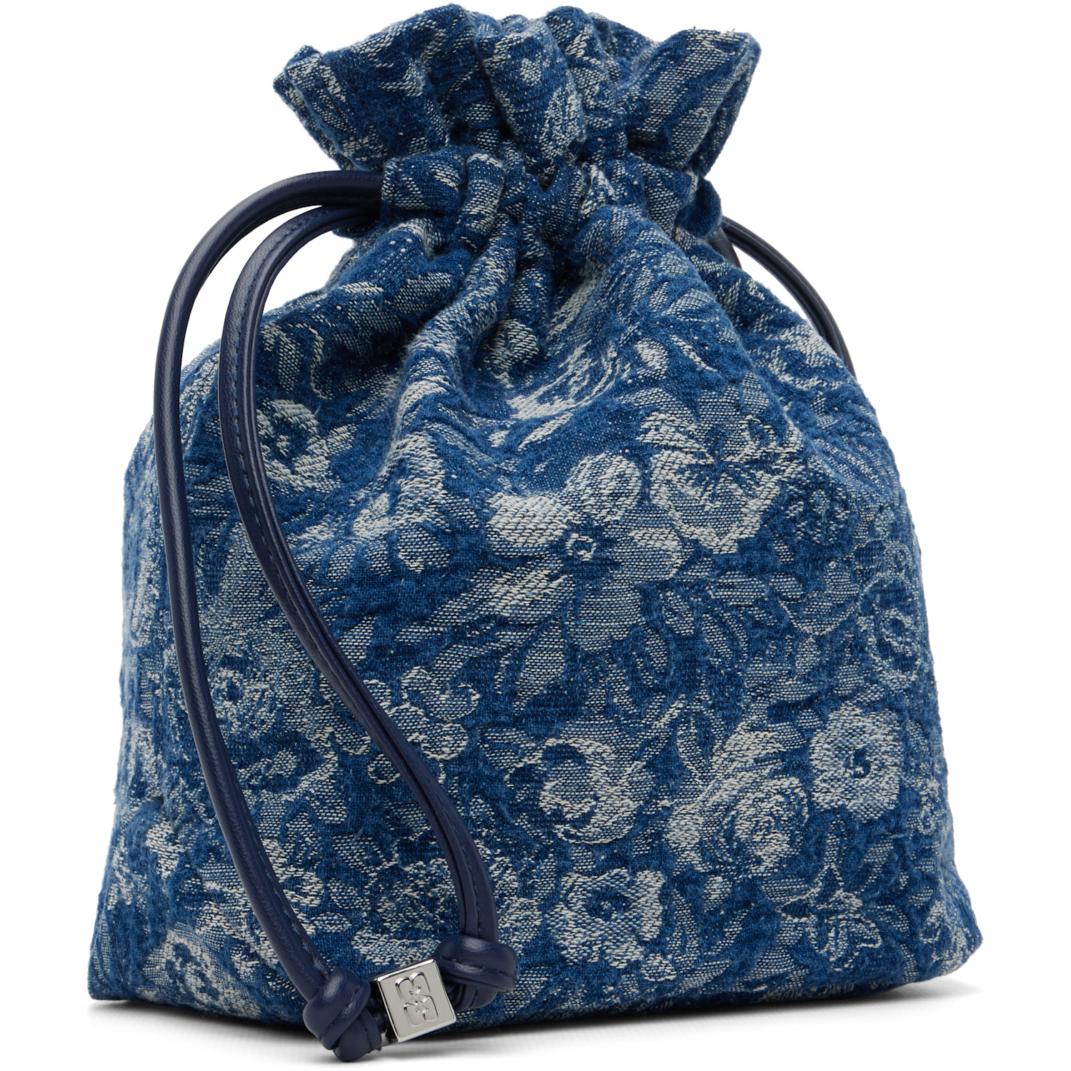  Ganni Blue Tapestry Denim Pouch 
