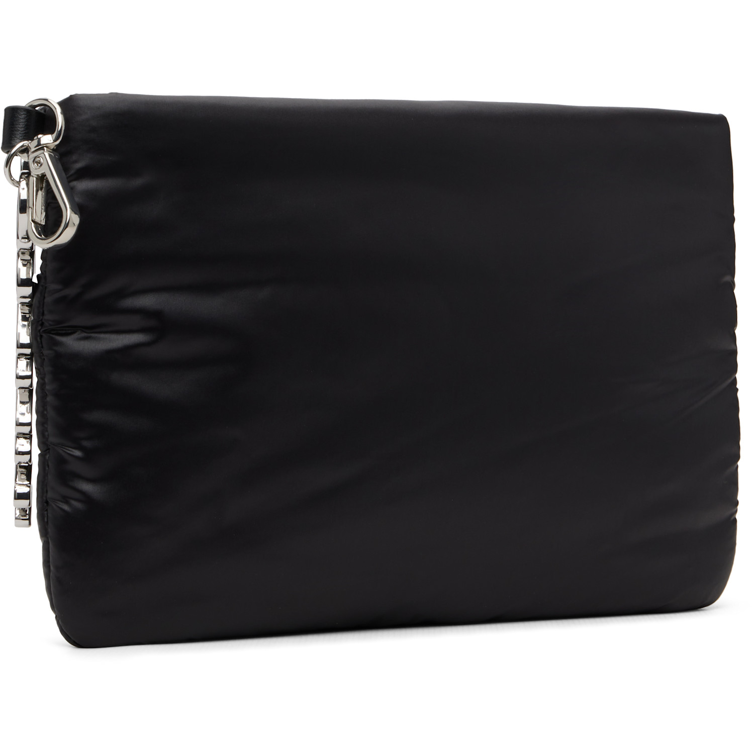  Ganni Black Quilted Re-tech Pouch 