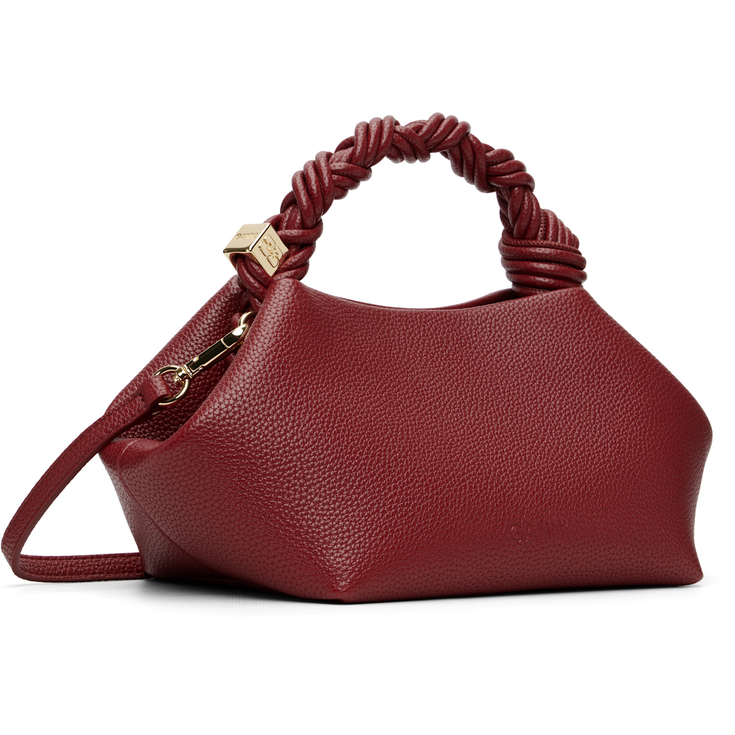  Ganni Red Grained Small Bou Bag 