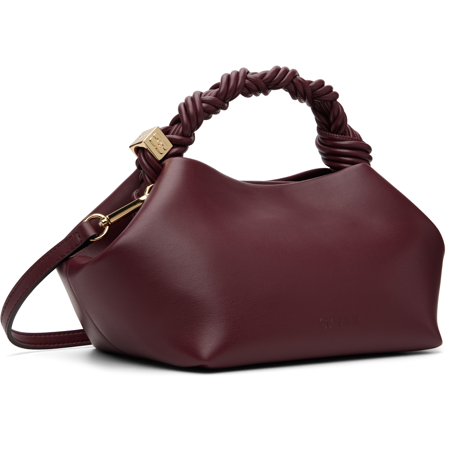  Ganni Burgundy Small Bou Bag 