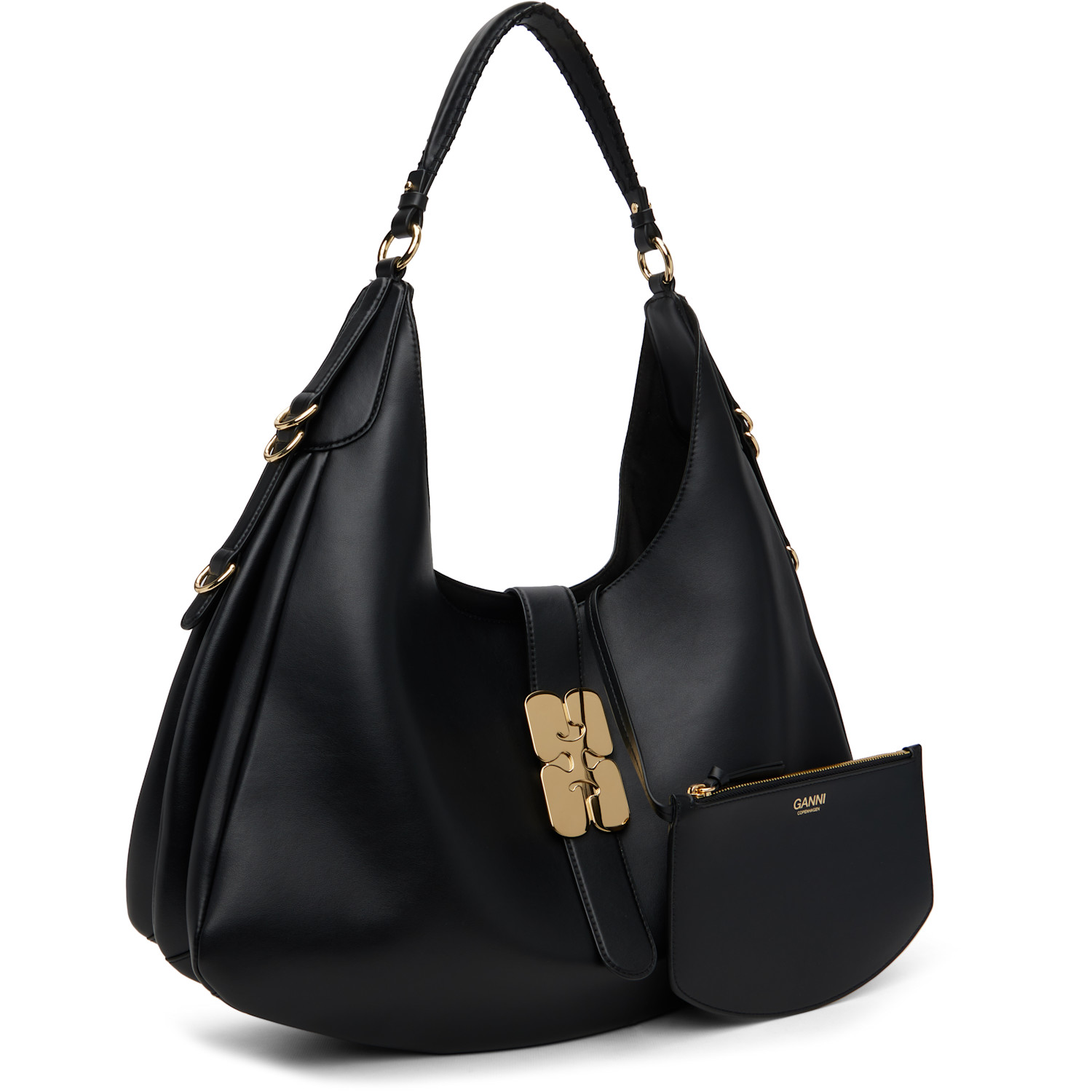  Ganni Black Large Kat Bag 