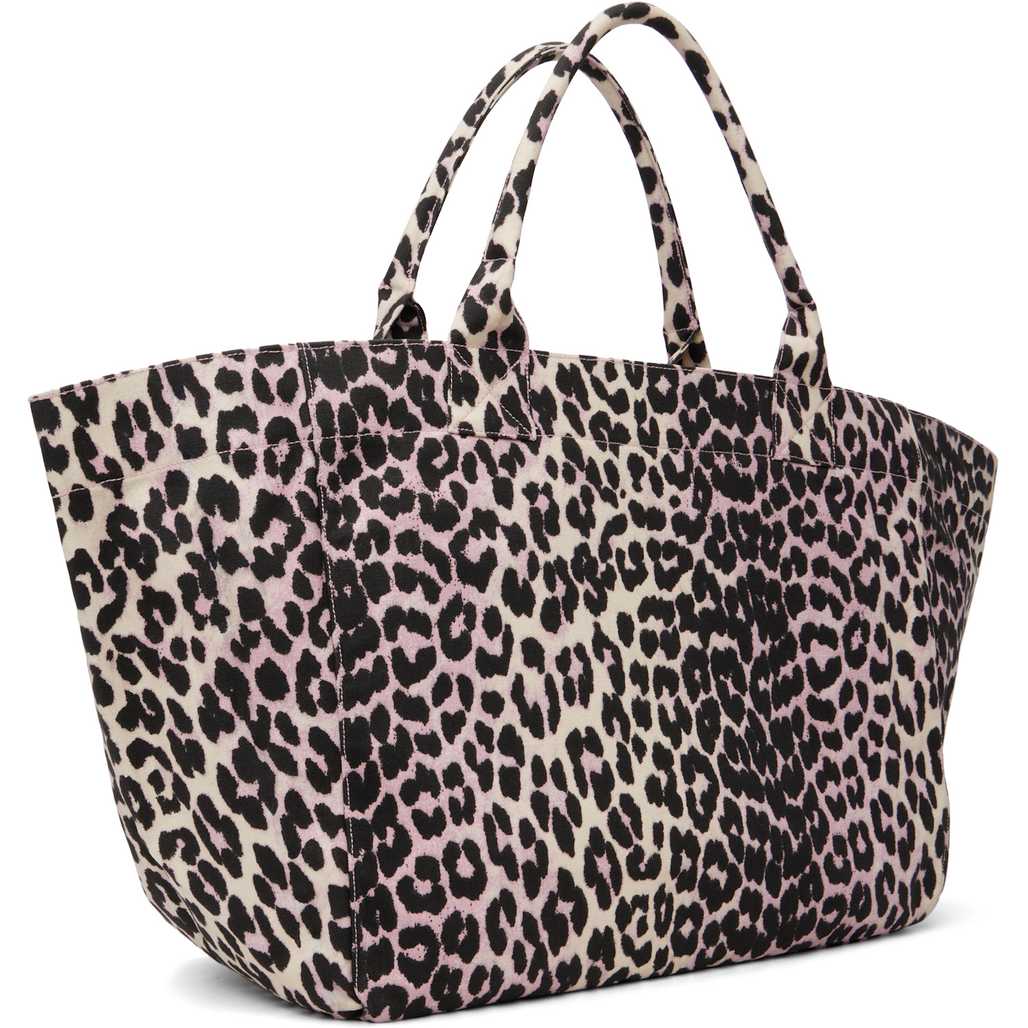  Ganni Pink Leopard Sequin Xxl Tote 