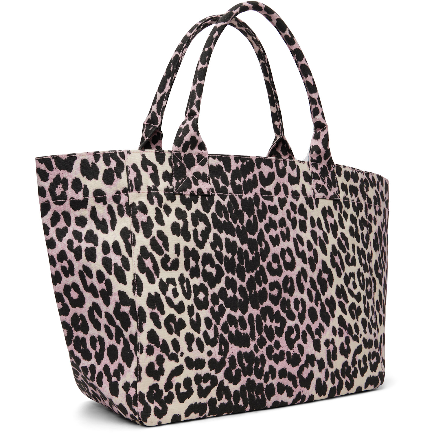  Ganni Pink Leopard Medium Tote 