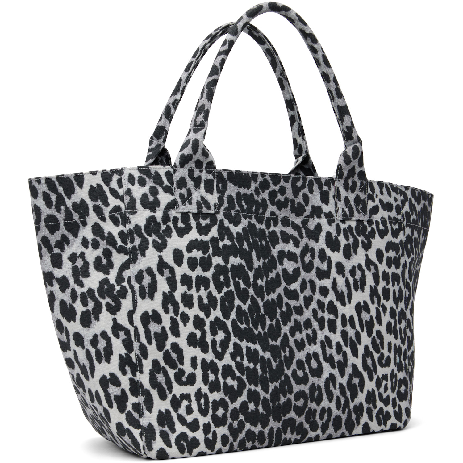  Ganni Gray Leopard Medium Tote 