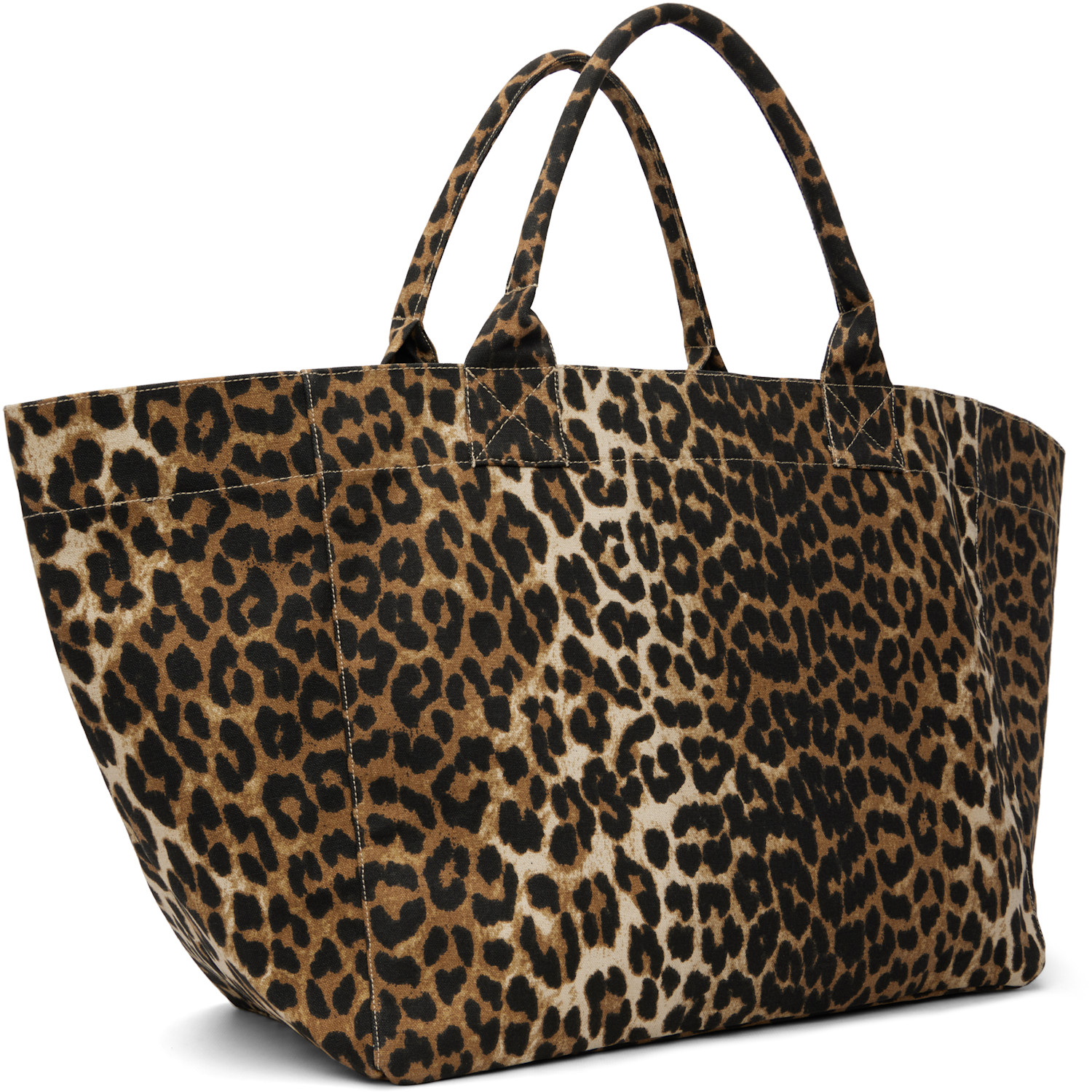  Ganni Brown Leopard Xxl Tote 