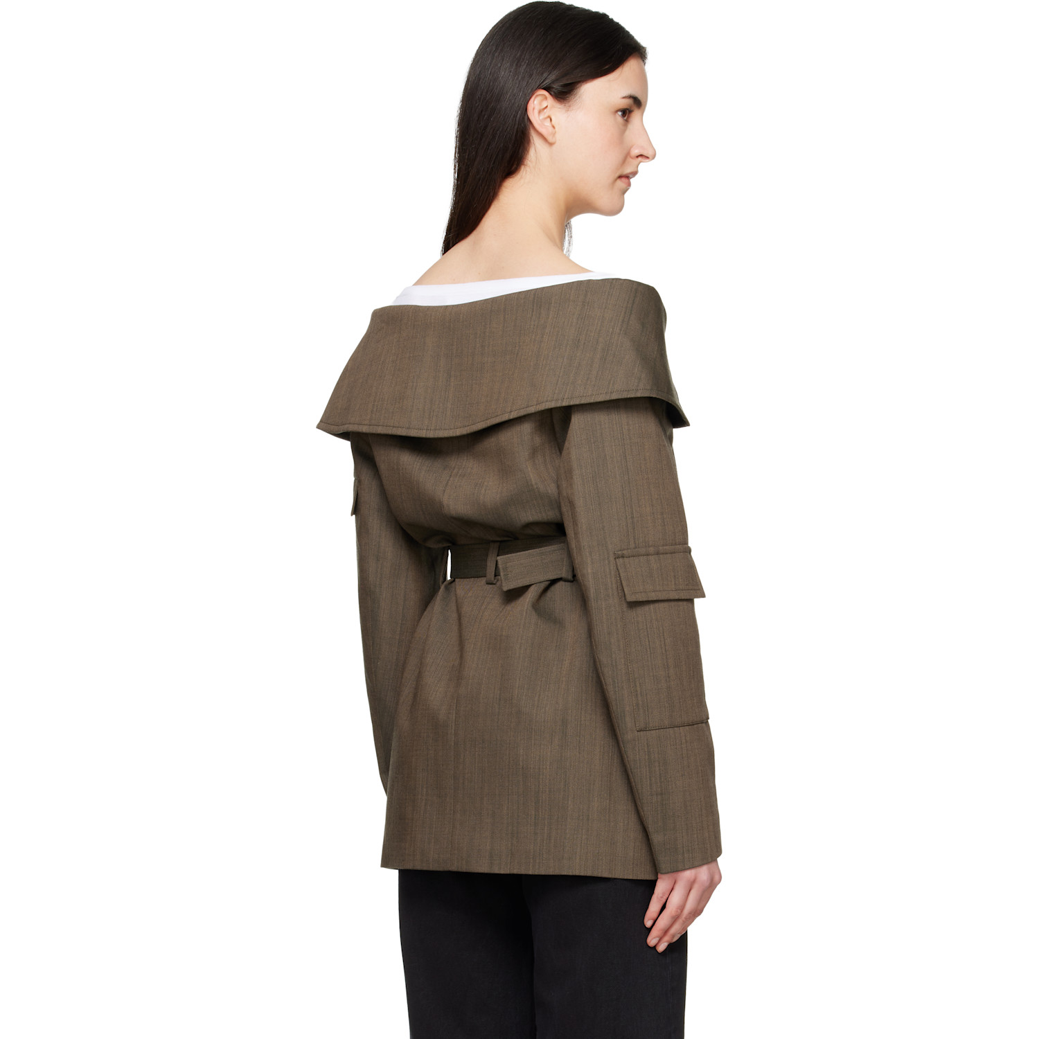  Ganni Brown Wool Blazer 