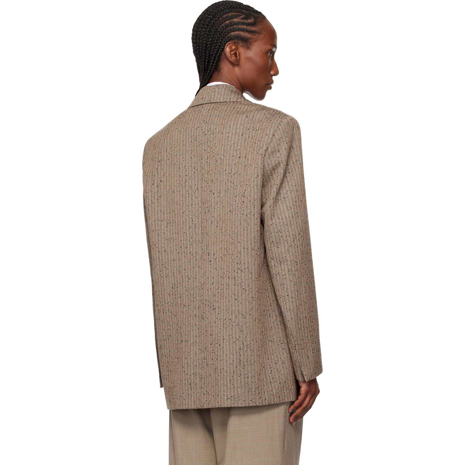  Róhe Brown Double-breasted Blazer 