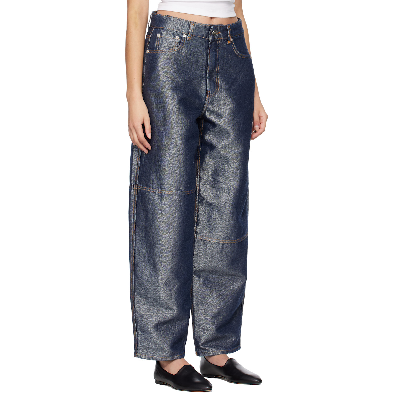  Ganni Blue Stary Jeans 