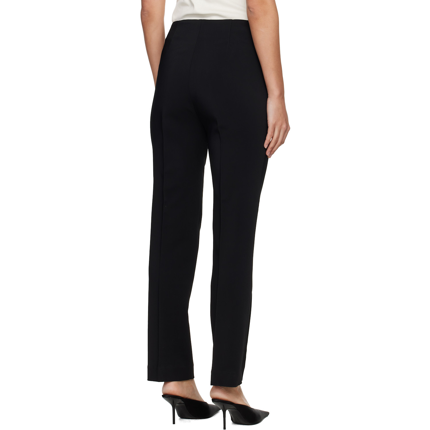  Róhe Black Cigarette Leg Trousers 