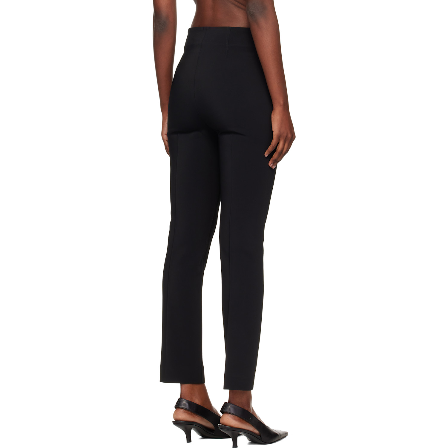  Róhe Black Cigarette Leg Trousers 