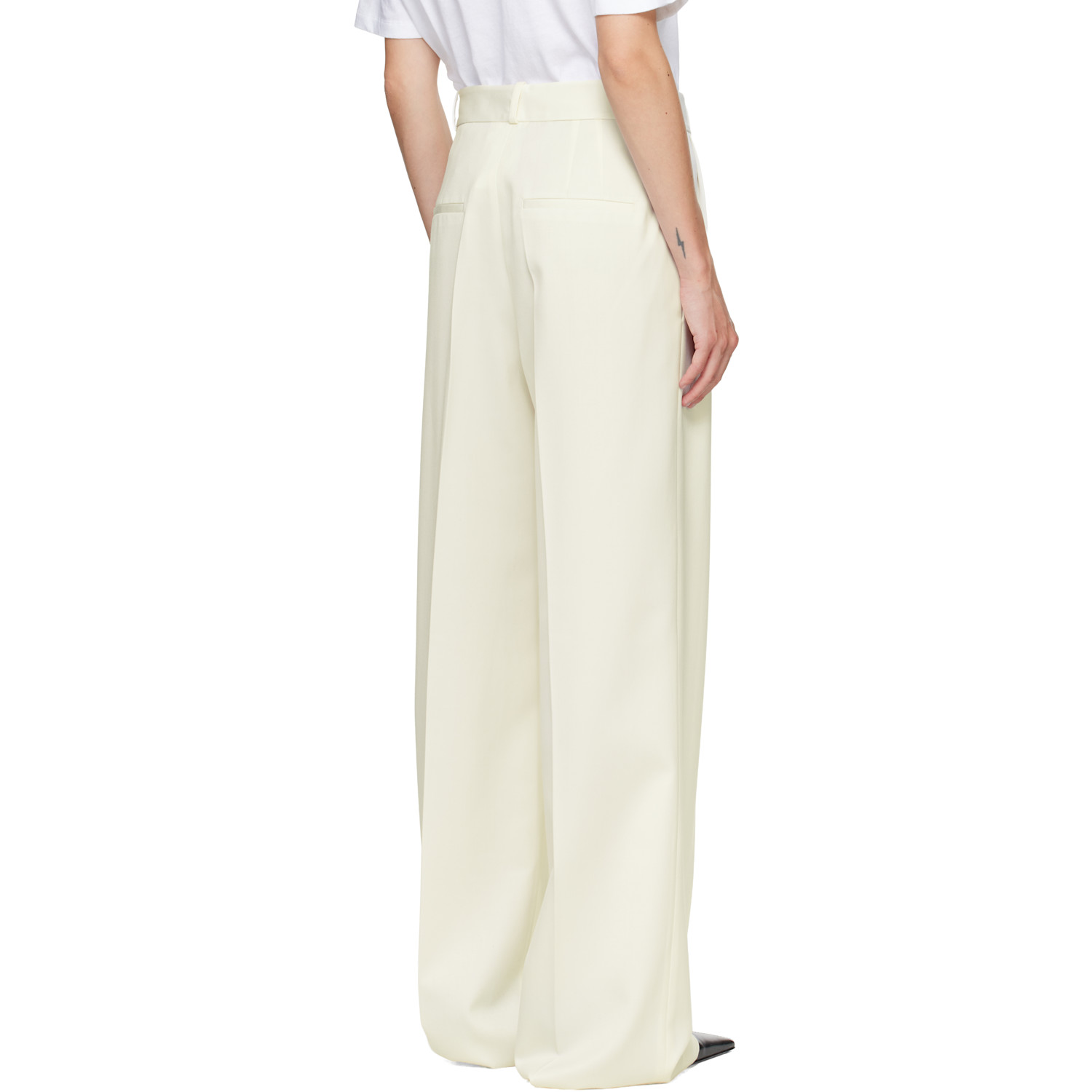  Róhe Off-white Mid-waist Tailored Trousers 