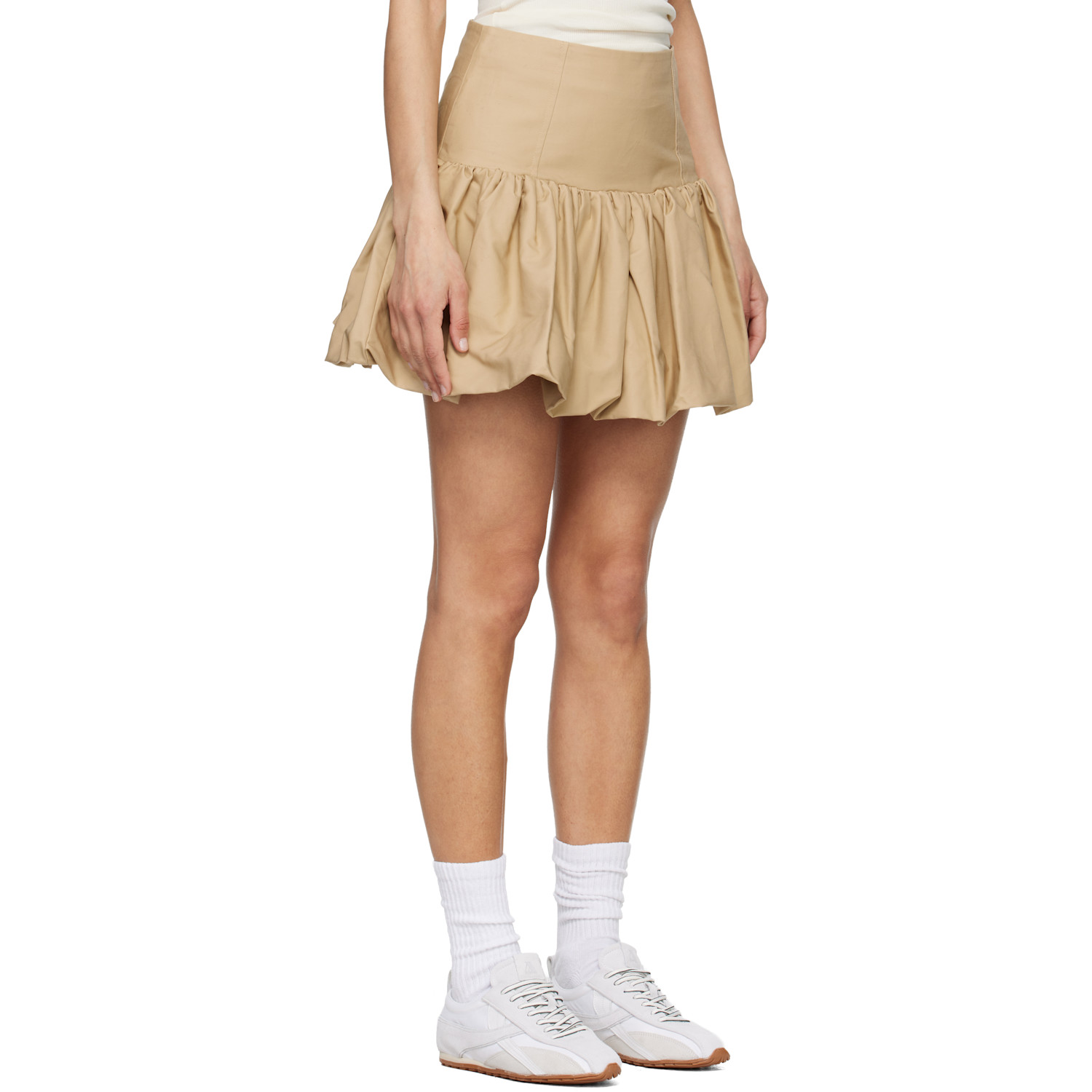  Ganni Beige Cotton Miniskirt 
