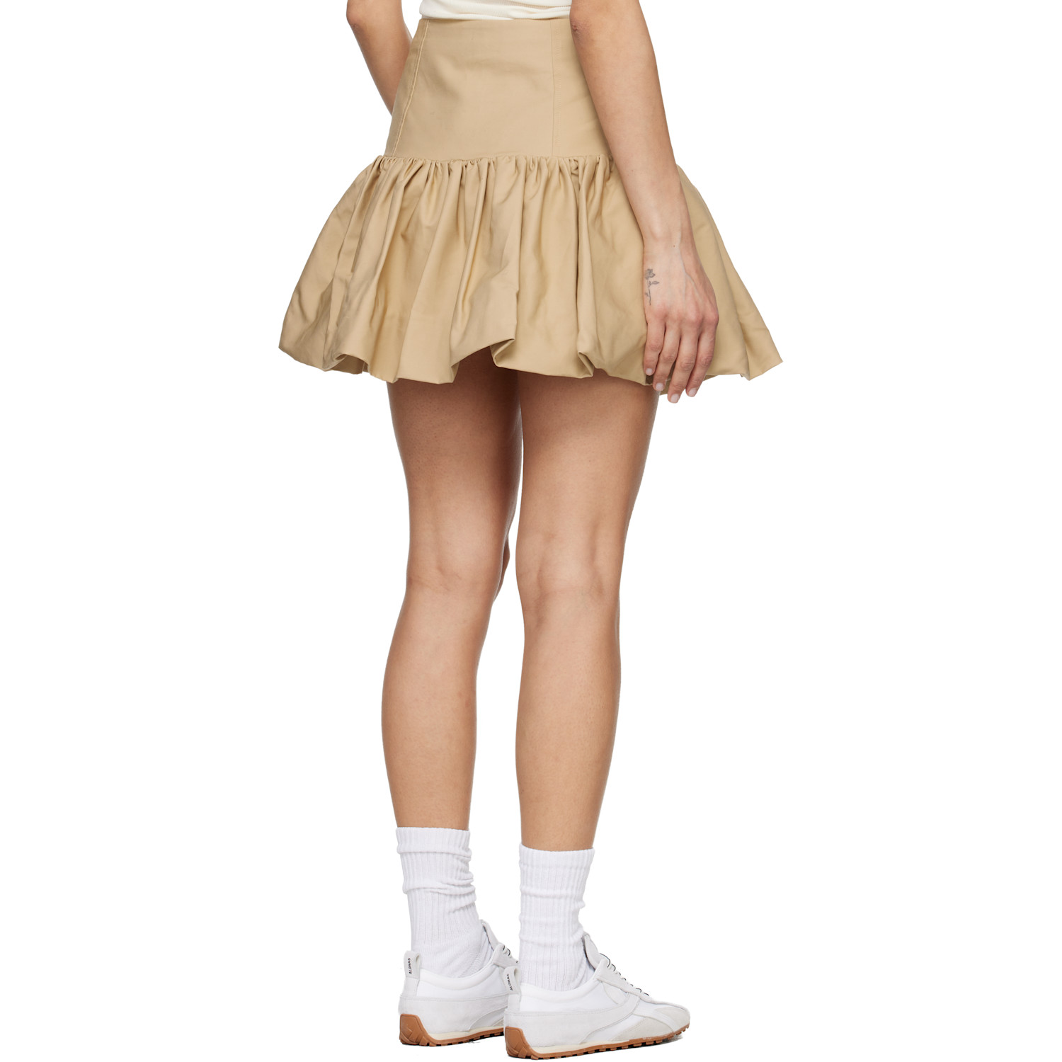  Ganni Beige Cotton Miniskirt 