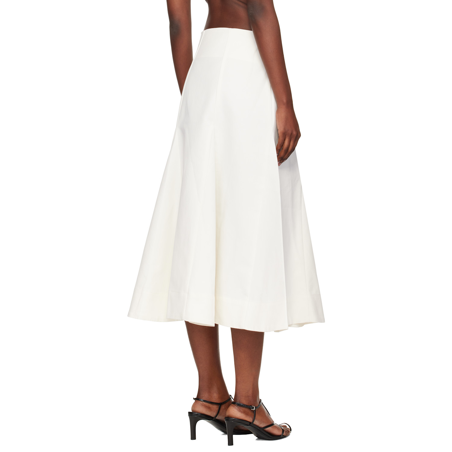  Róhe Off-white Sculptural Cotton Midi Skirt 