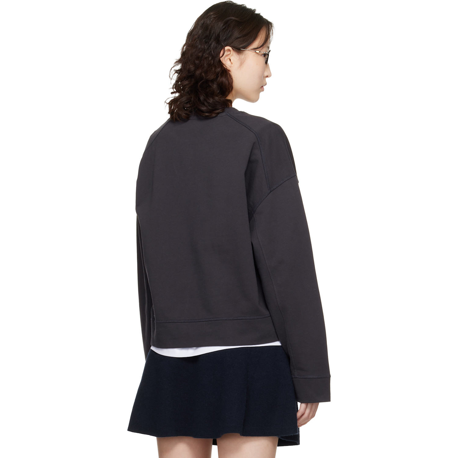  Ganni Black Isoli Jersey Sweatshirt 