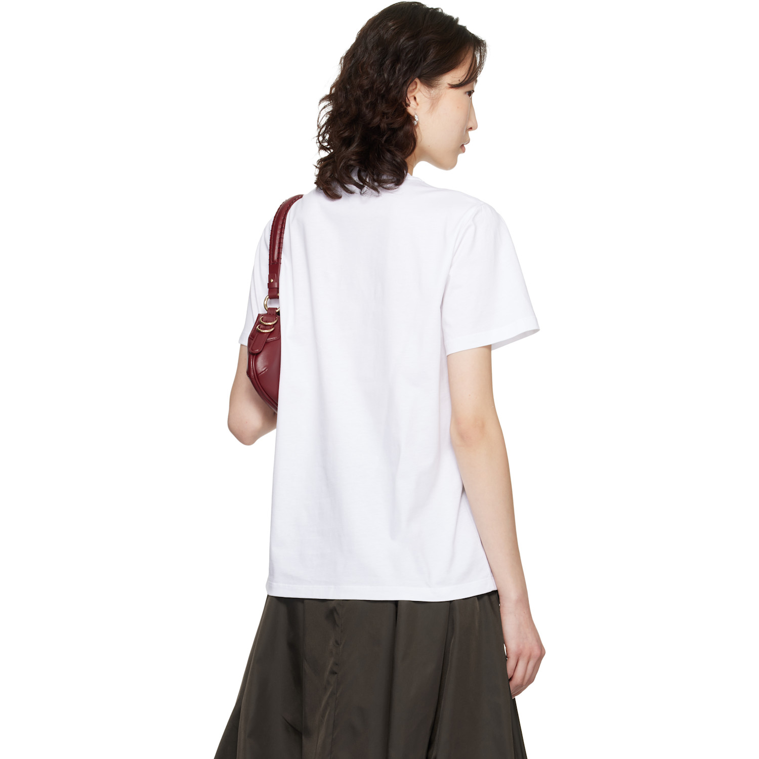  Ganni White Basic Jersey Leopard Relaxed T-shirt 