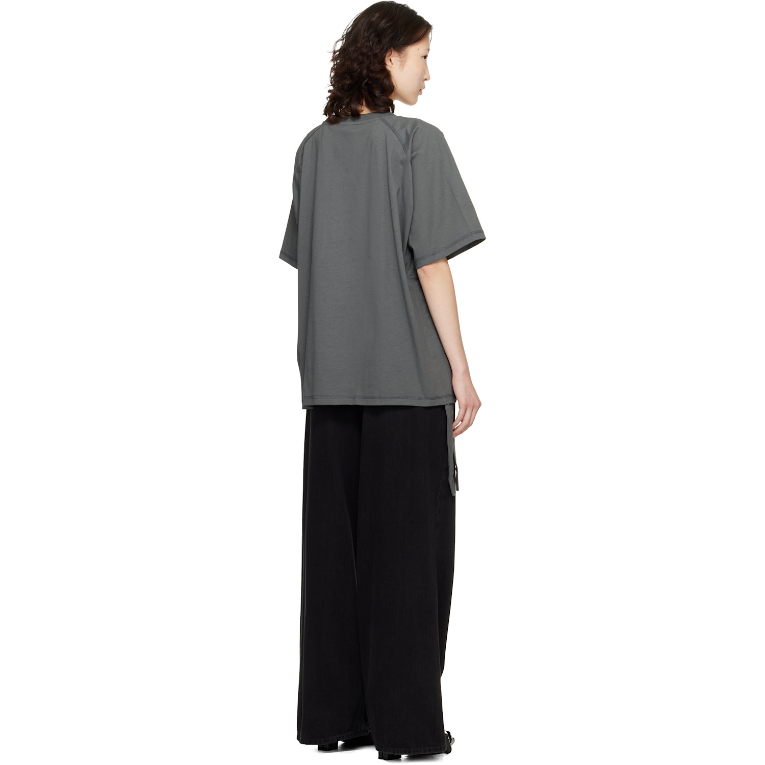  Ganni Gray Banana T-shirt 