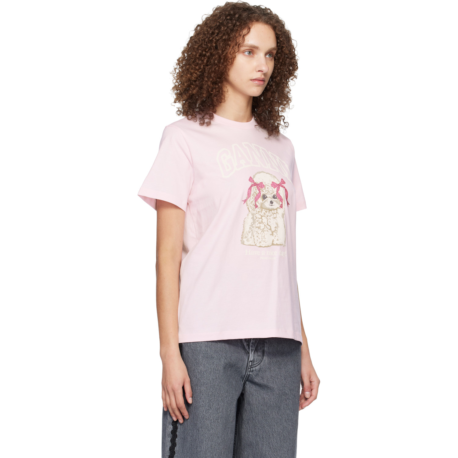  Ganni Pink Poodle T-shirt 