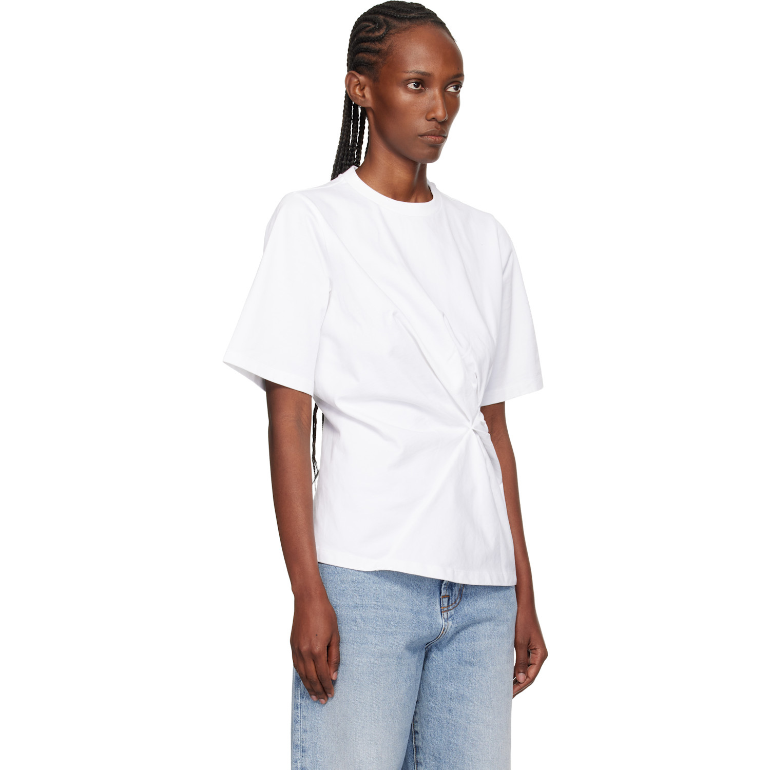  Róhe White Reinvented Twisted T-shirt 