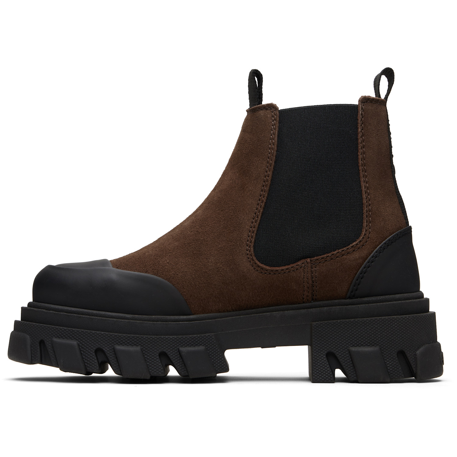  Ganni Brown Cleated Low Chelsea Boots 