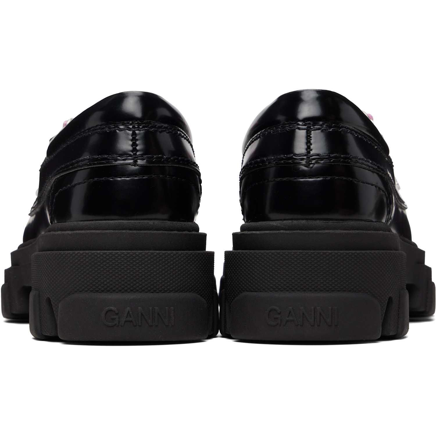  Ganni Black Cleated Derbys 