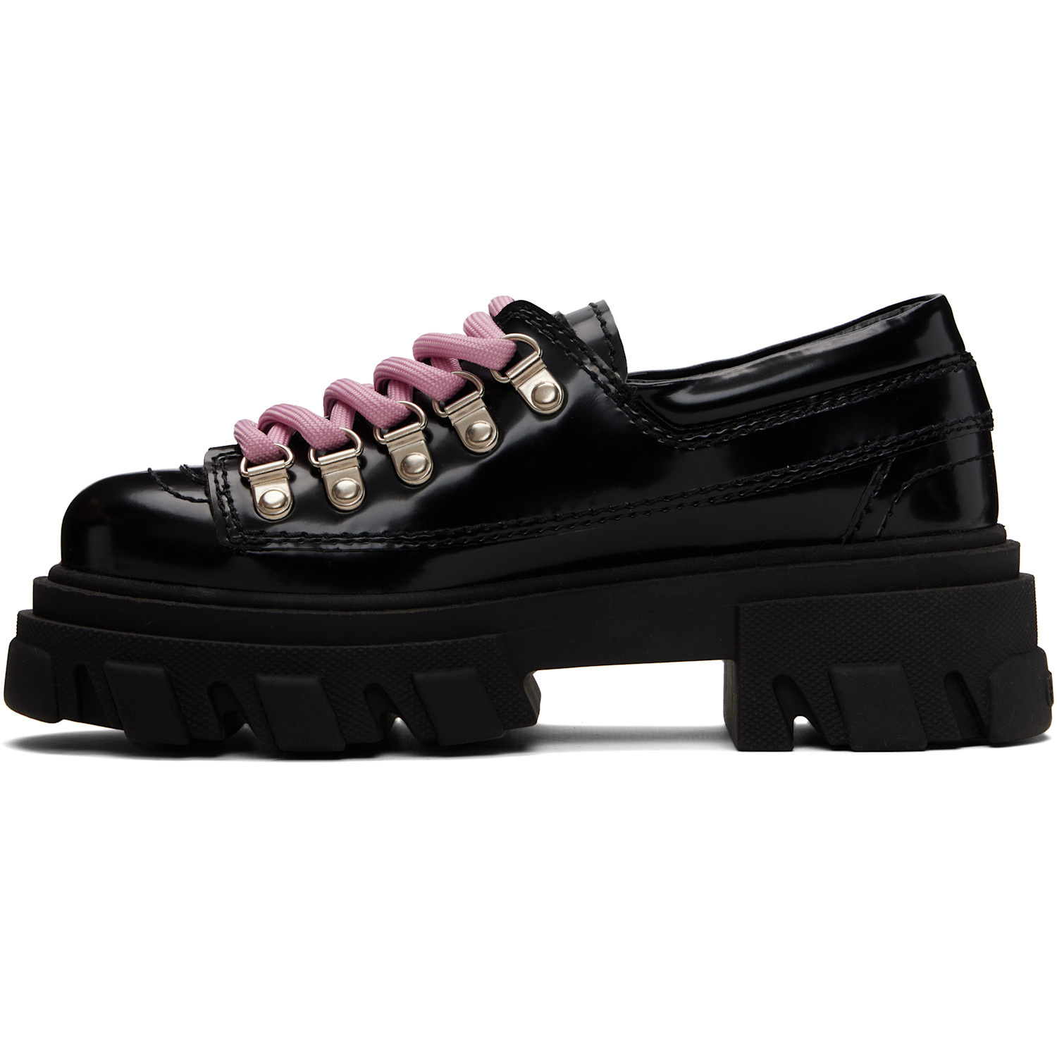  Ganni Black Cleated Derbys 