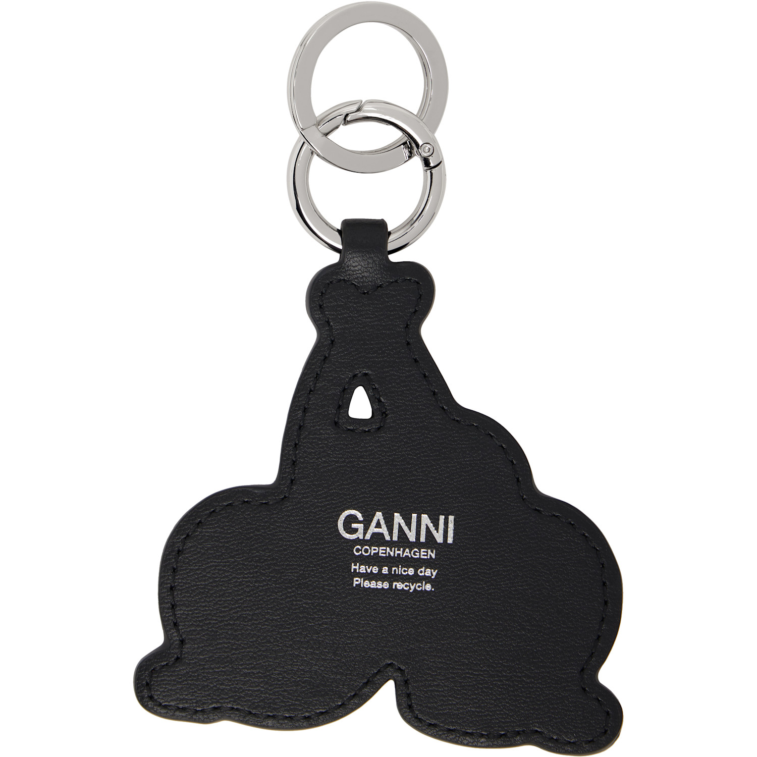  Ganni Black Joy Cherry Keychain 