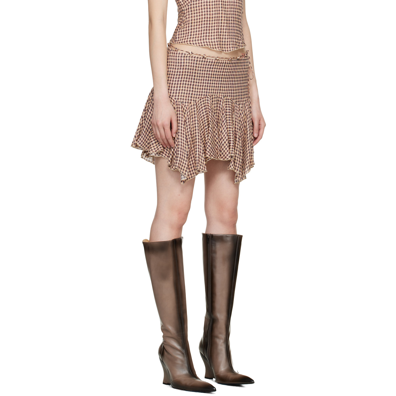  Knwls Beige Tess Miniskirt 