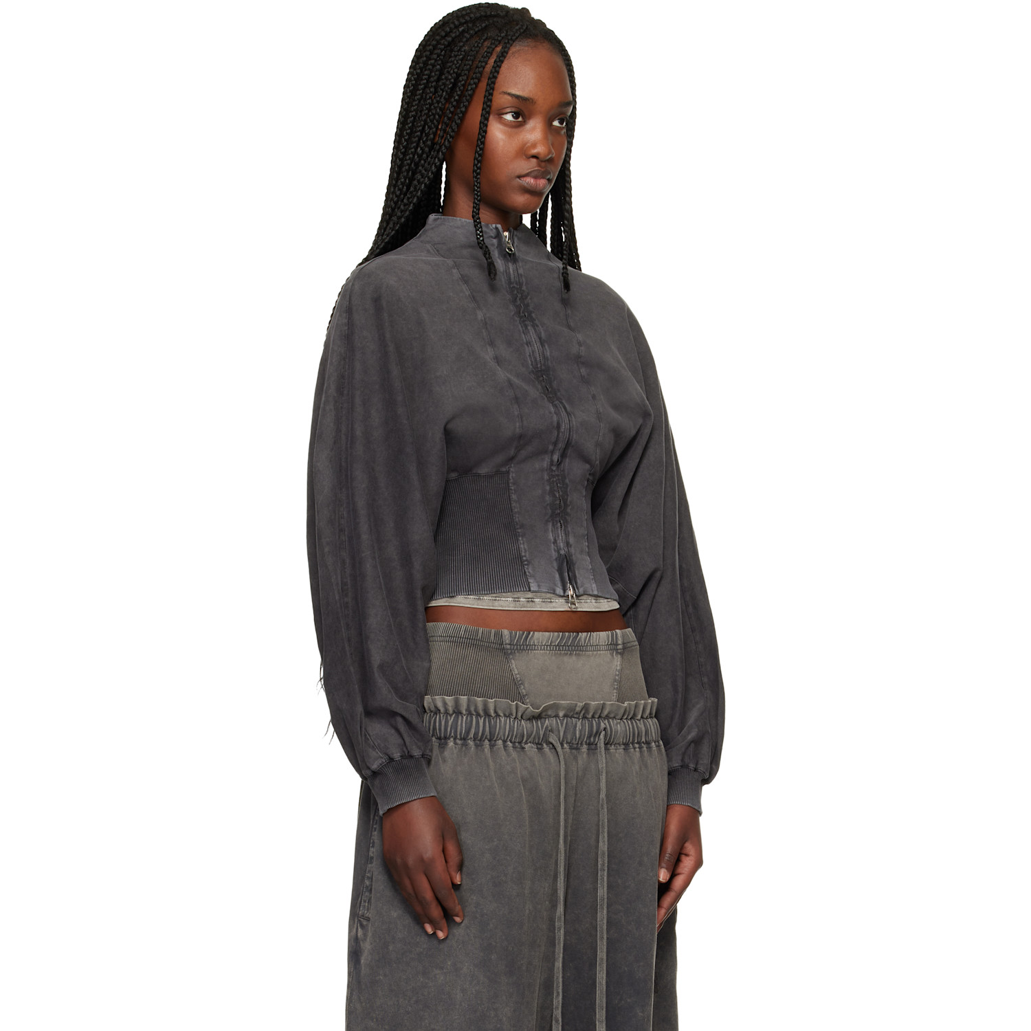  Knwls Black Haze Zip-up Sweatshirt 