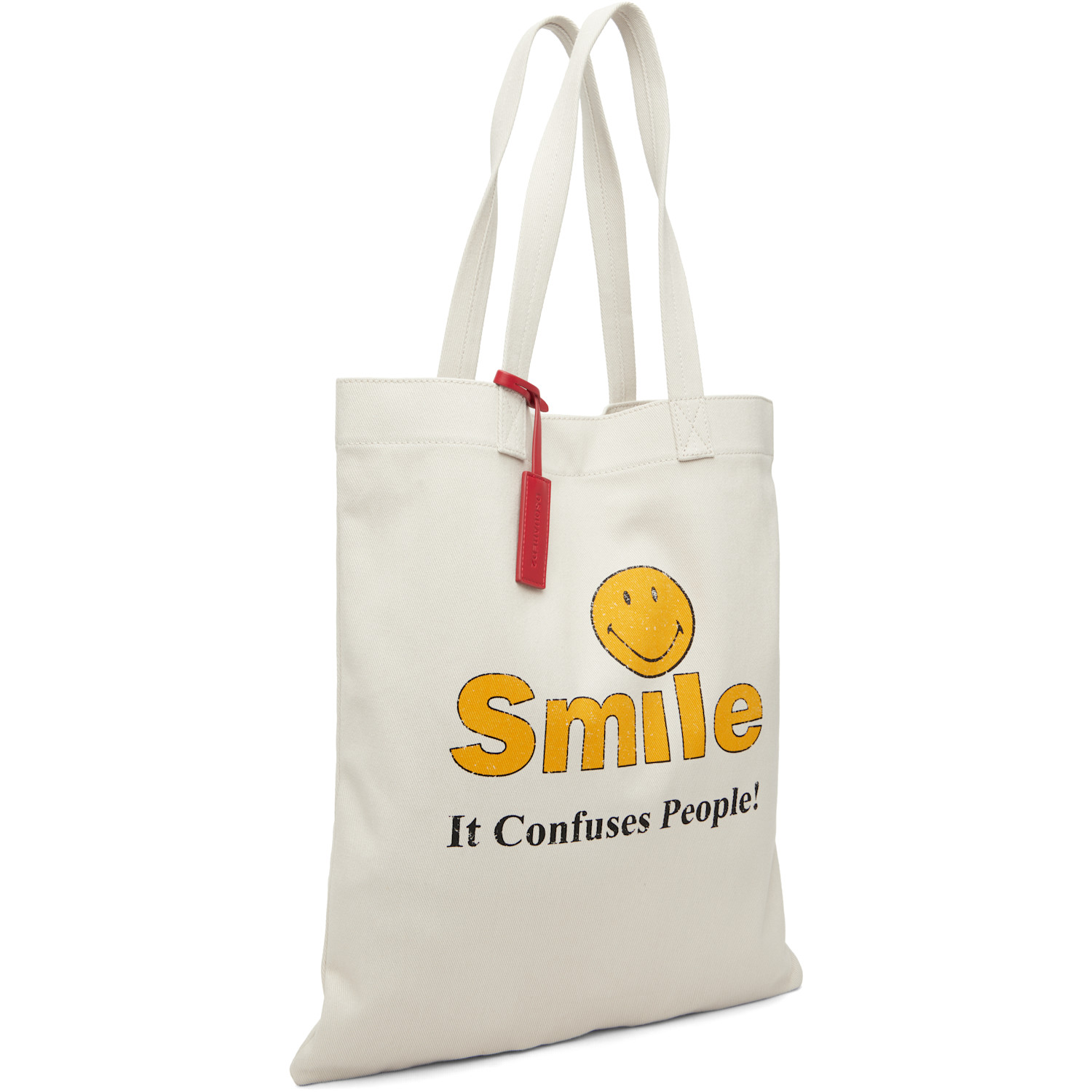  Dsquared2 Off-white Smiley Edition Shopping Tote 