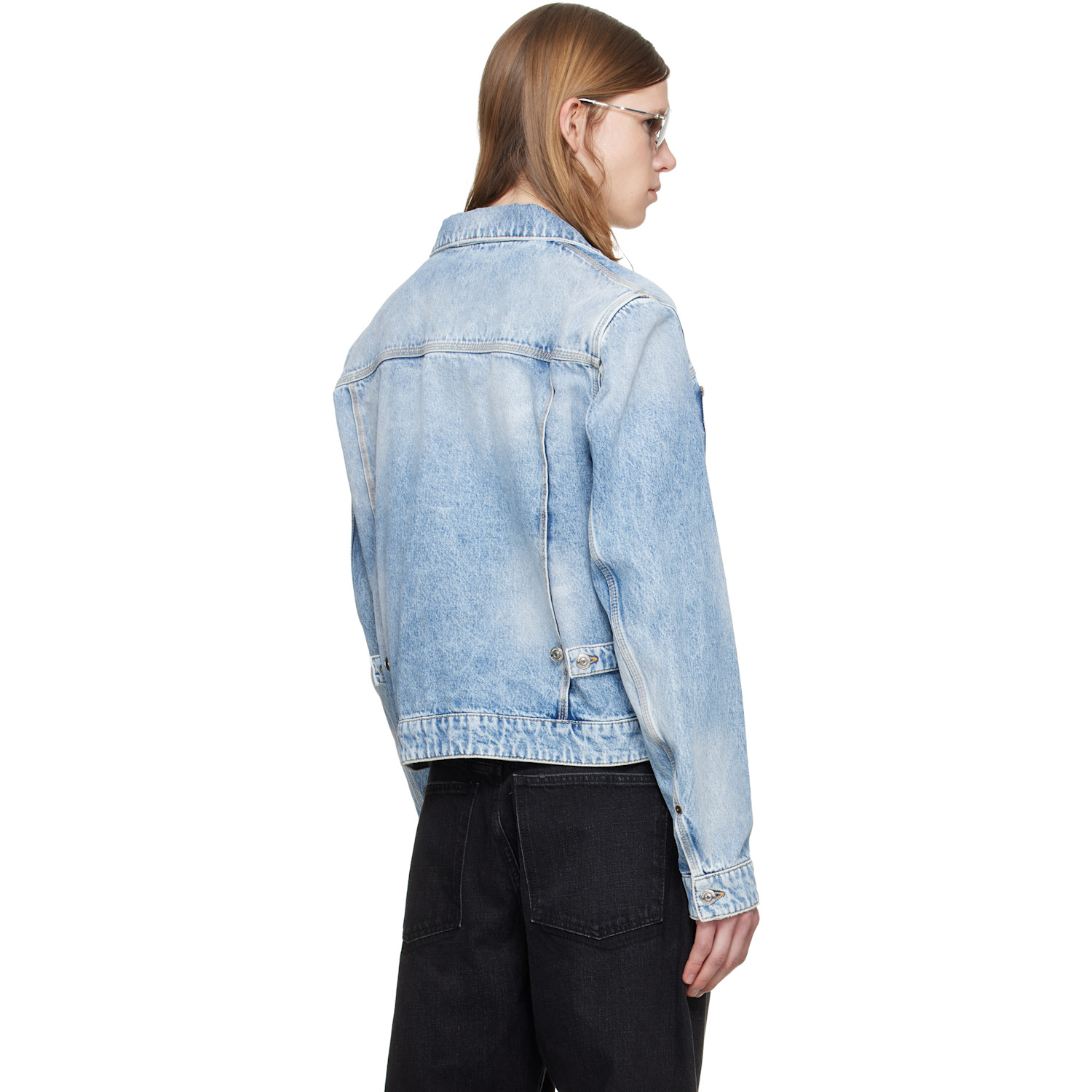  Dsquared2 Blue Light Diagonale Wash 70's Denim Jacket 