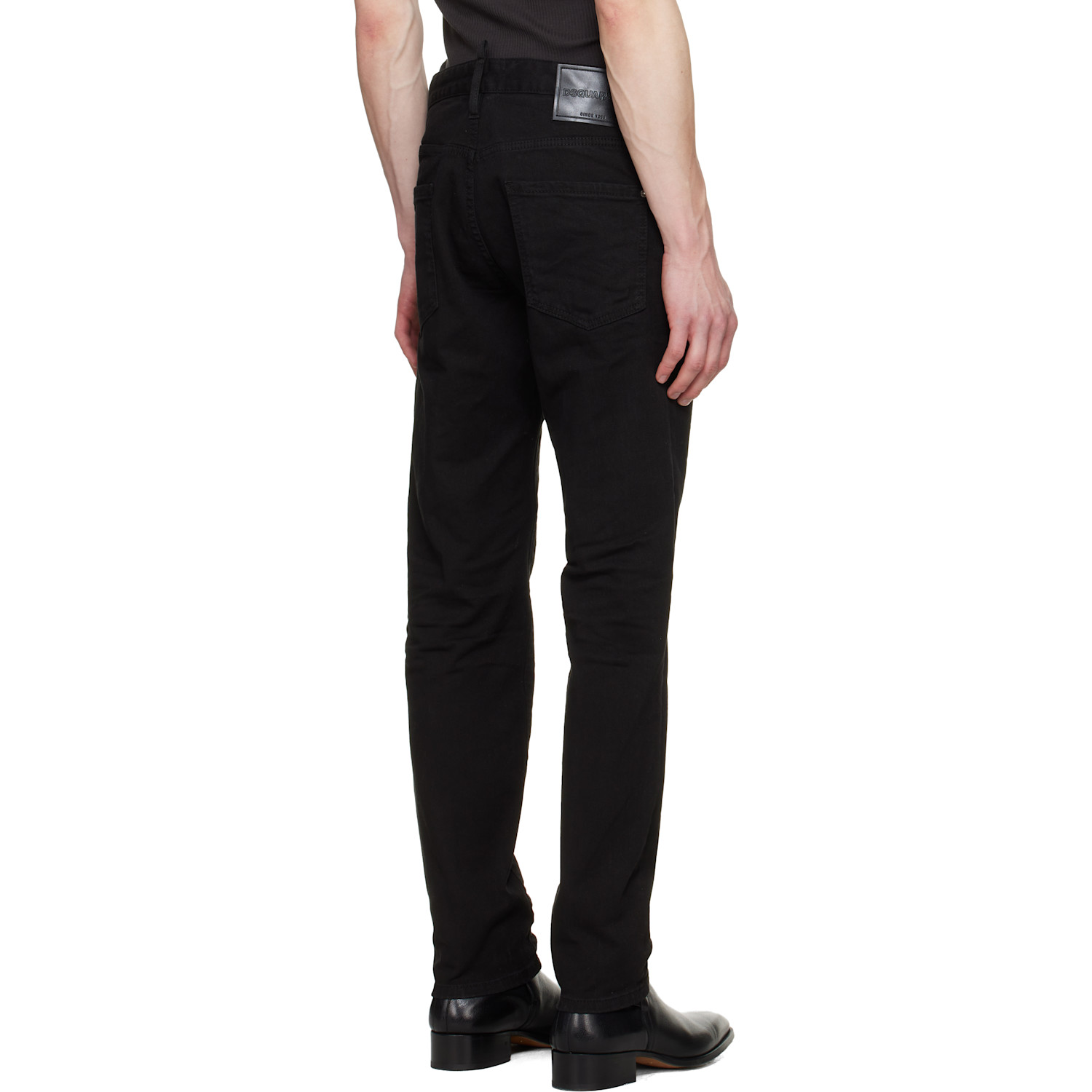  Dsquared2 Black Garment Dyed Teddy Jeans 
